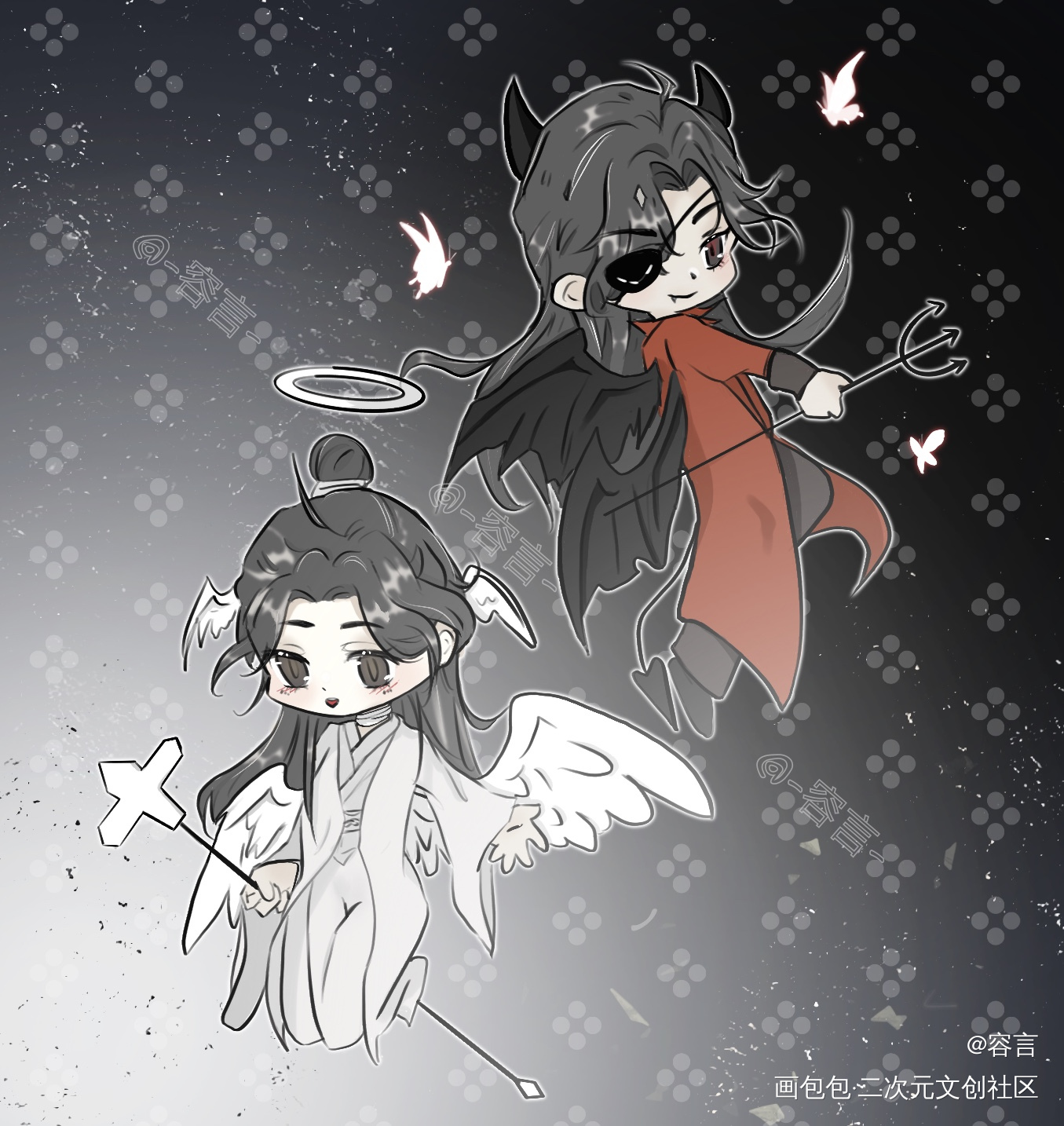 花怜_天官赐福花怜谢怜花城谢怜花城绘画作品