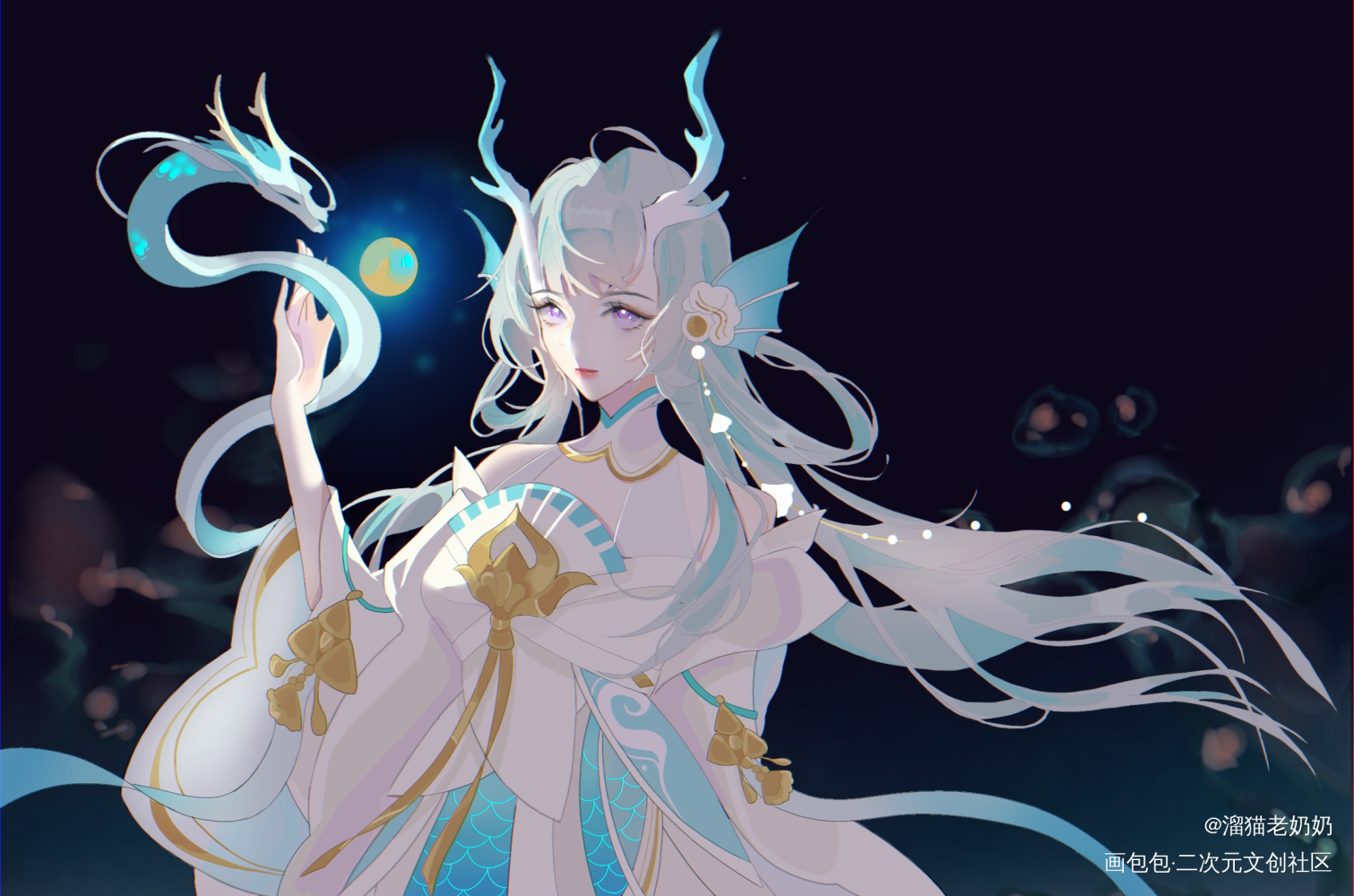小龙女🌀_王者荣耀西施插画绘画绘画作品