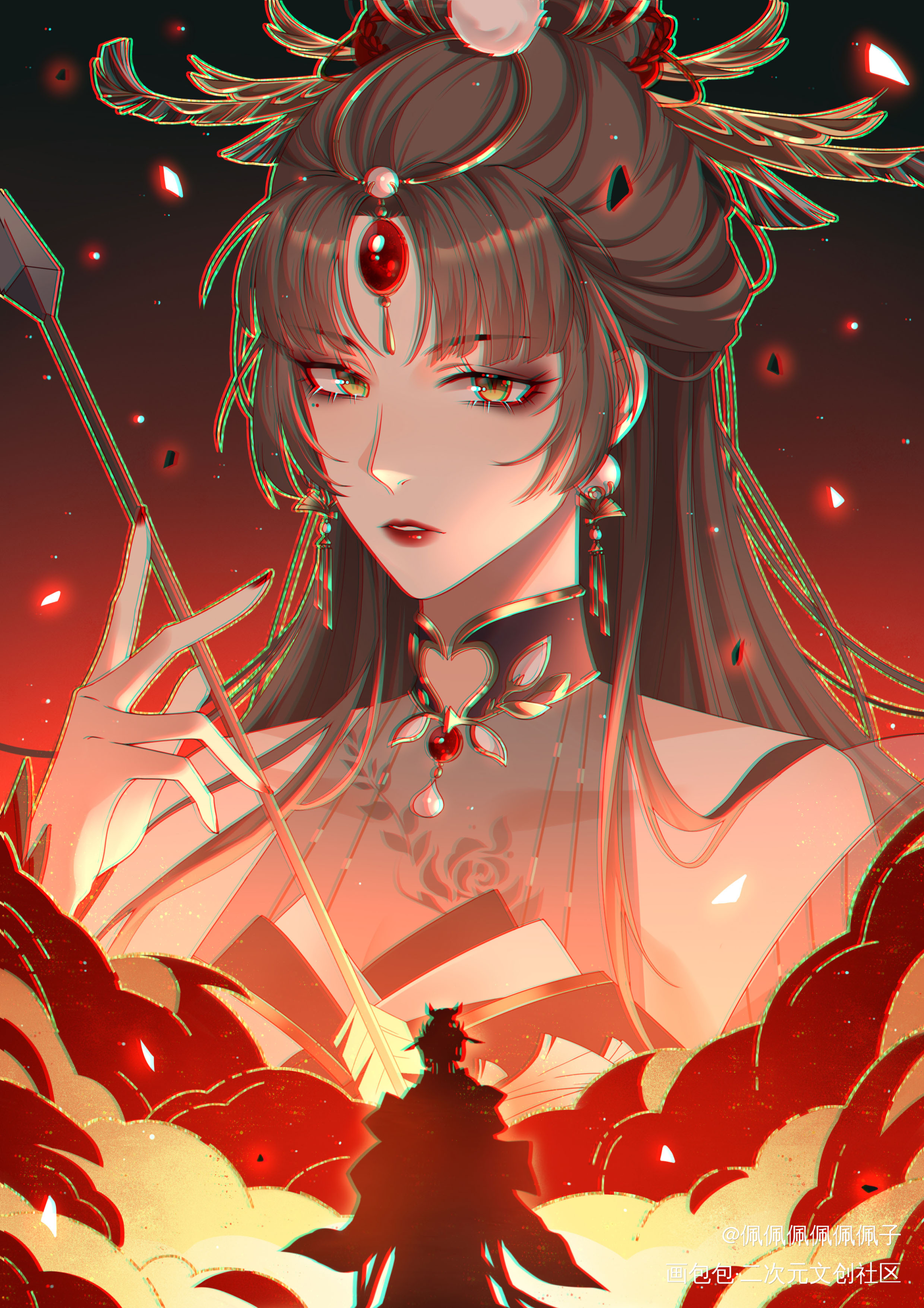 红烛之变_花亦山心之月昭阳公主绘画作品