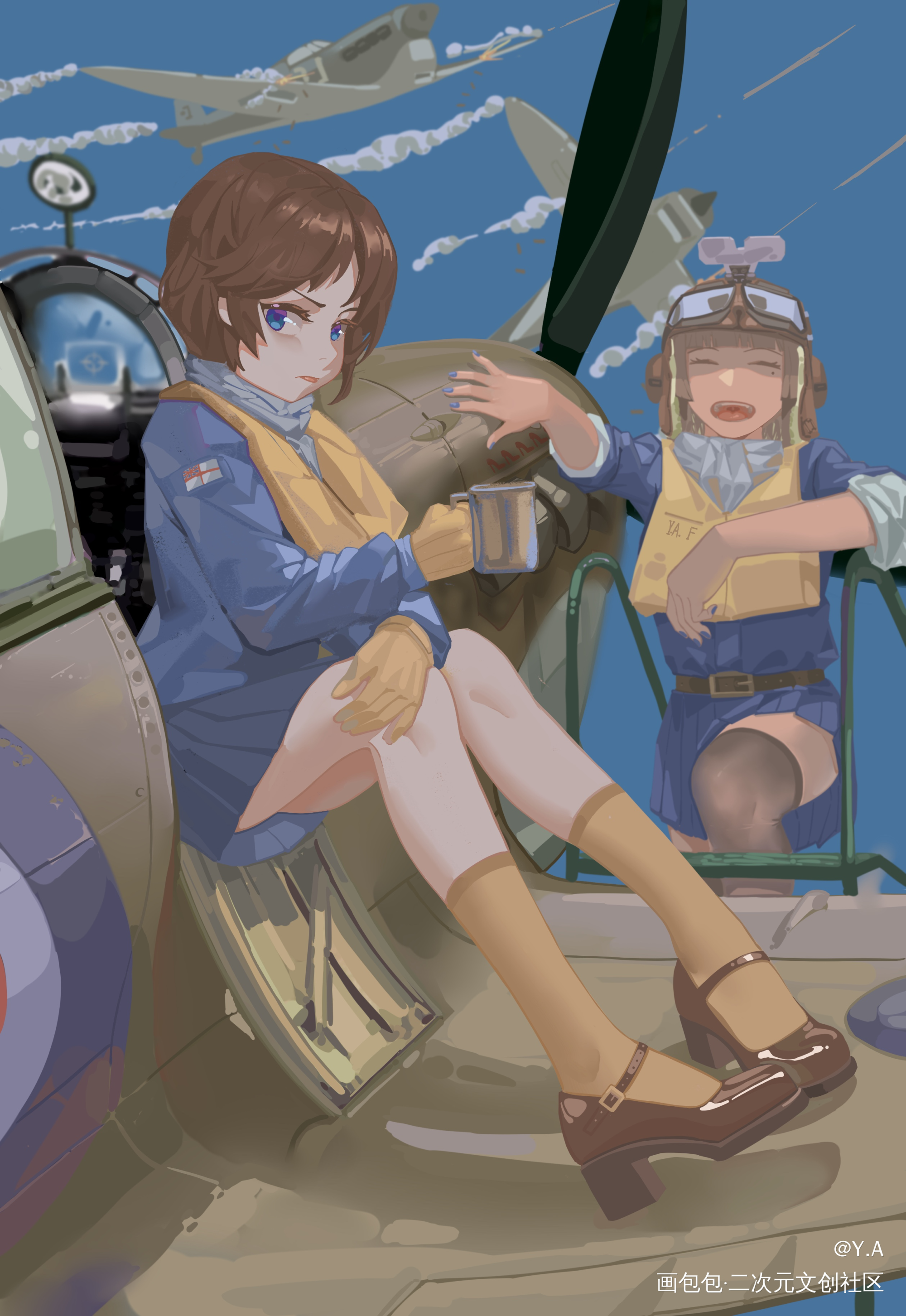 RAF_jk彩色漫画板绘涂场景绘画战地5绘画练习绘画绘画作品
