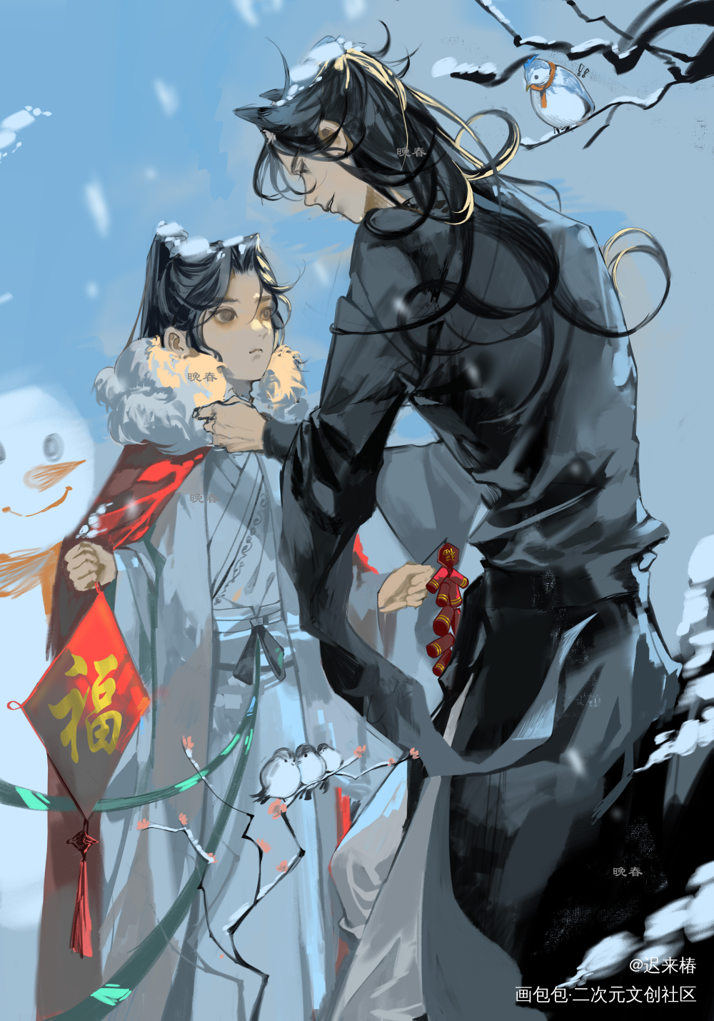 二哈和他的白猫师尊_二哈和他的白猫师尊绘画作品
