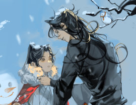 二哈和他的白猫师尊_绘画作品