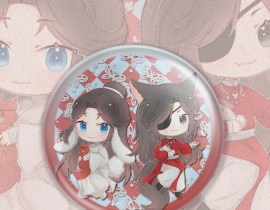 狐花兔怜_绘画作品