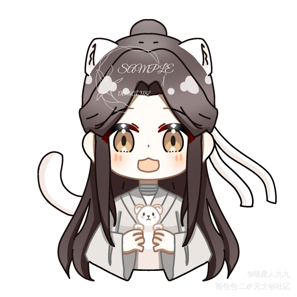 鼬怜_天官赐福谢怜Q版绘画作品