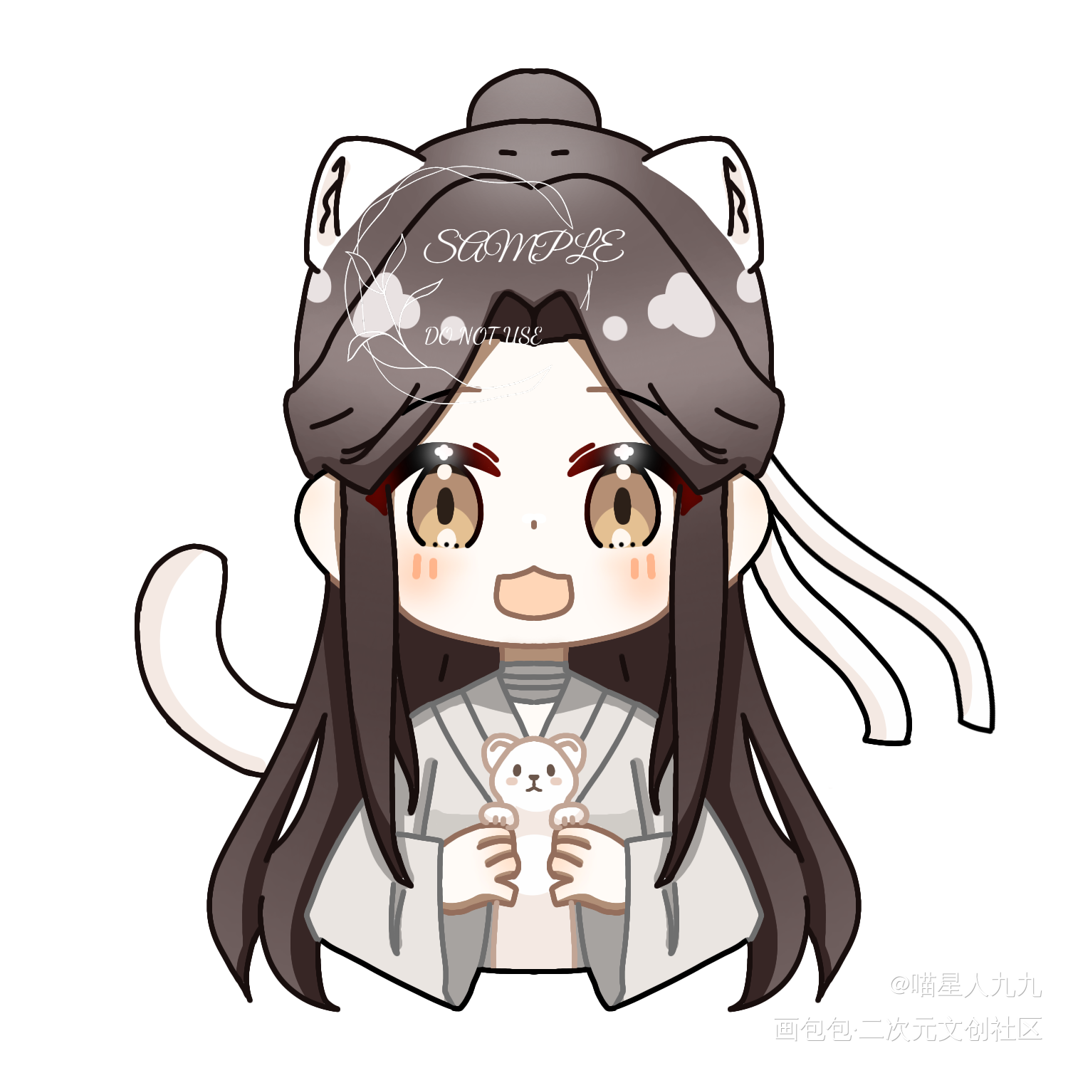 鼬怜_天官赐福谢怜Q版绘画作品