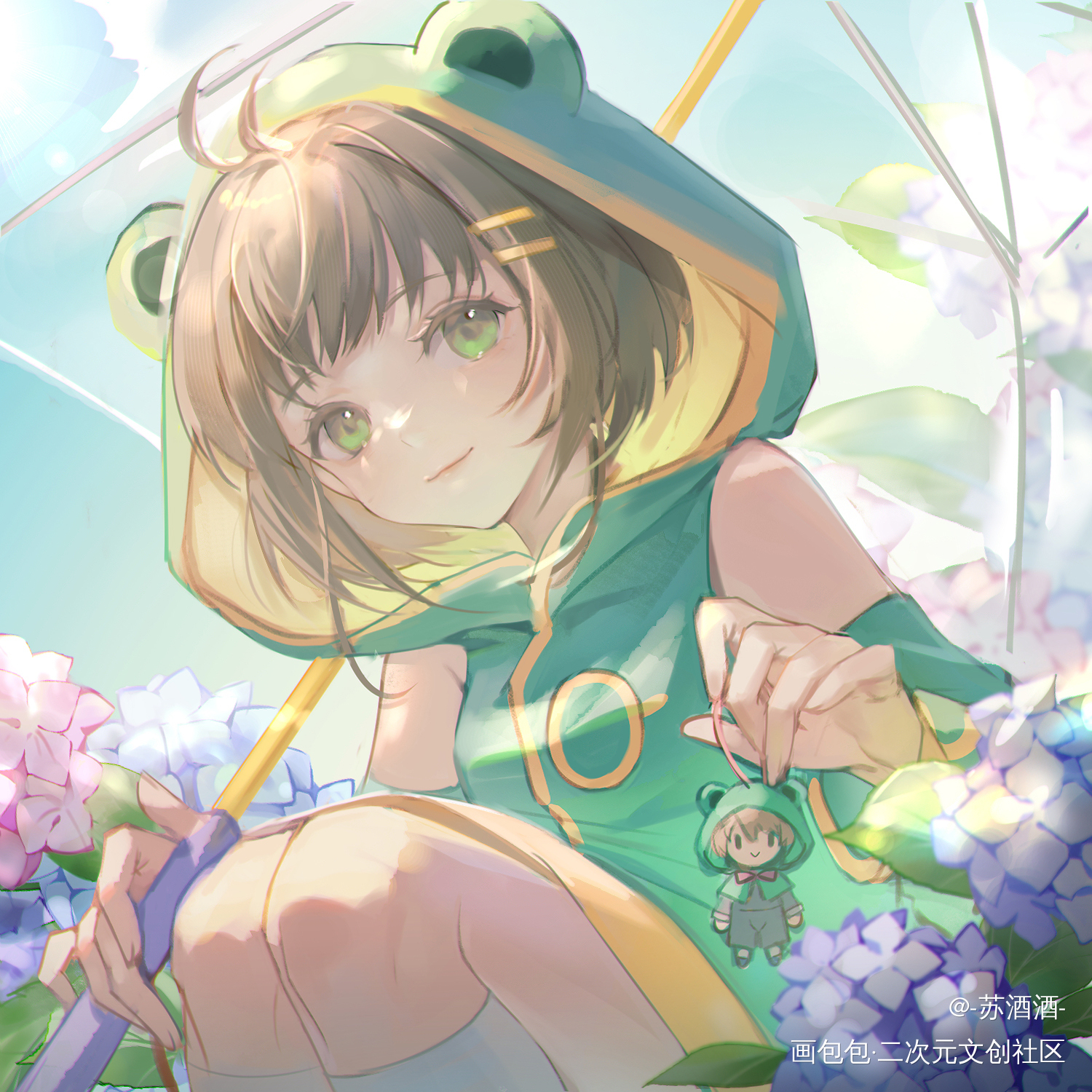 小樱_百变小樱魔卡少女樱平涂日系樱狼绘画作品