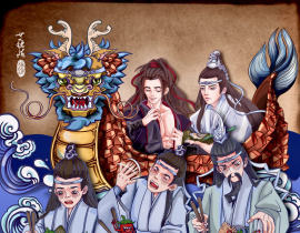 🐲姑蘇藍氏的端午風情☁️_绘画作品