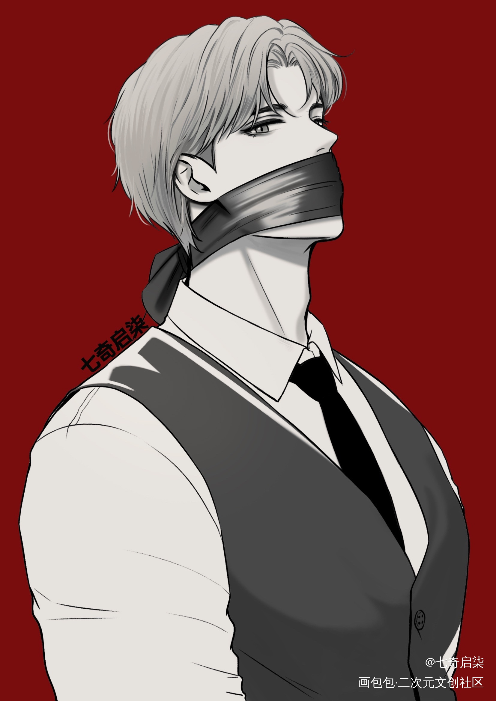 绑起来_188男团洛温洛羿绘画作品