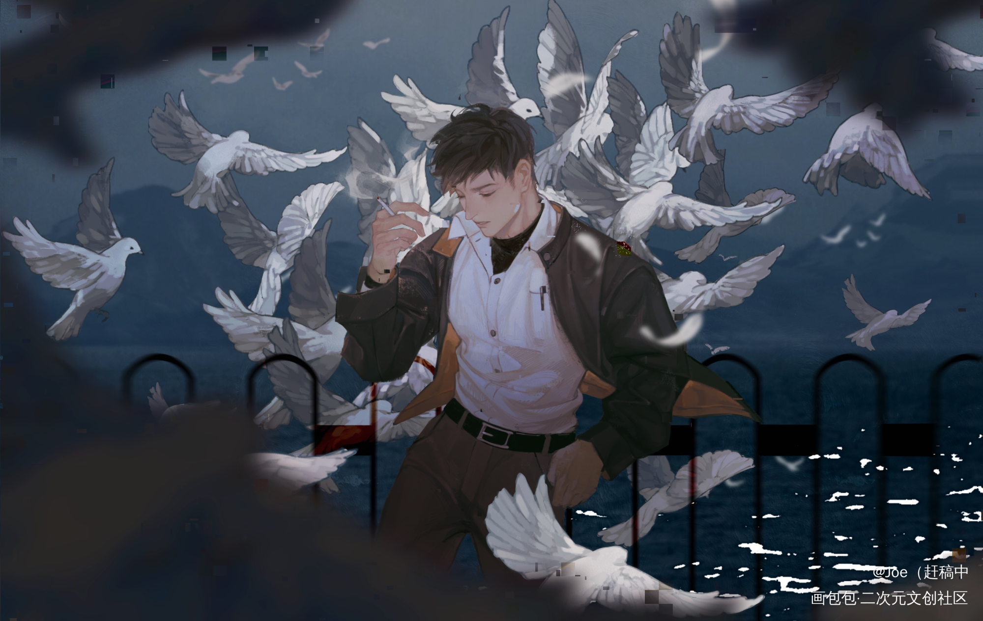 风吹不散你_盗墓笔记吴邪绘画作品