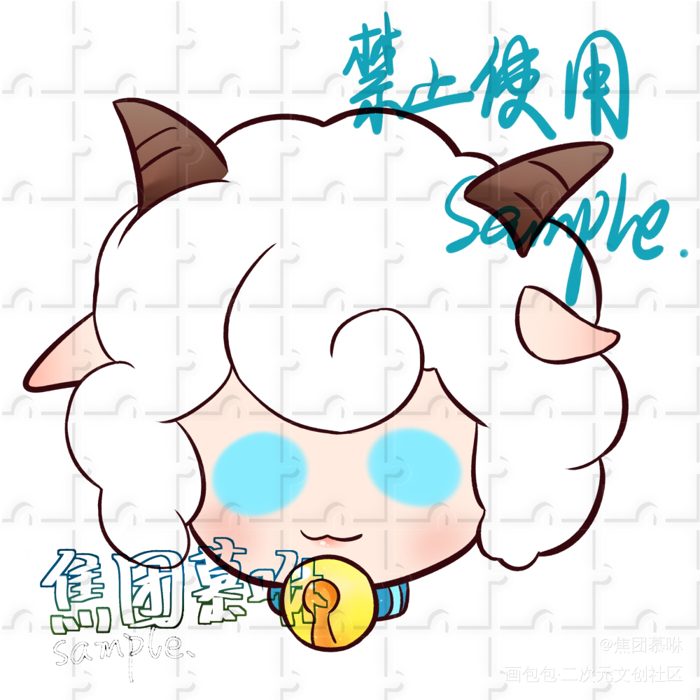 稿件_Q版指绘摸鱼约稿绘画绘画作品