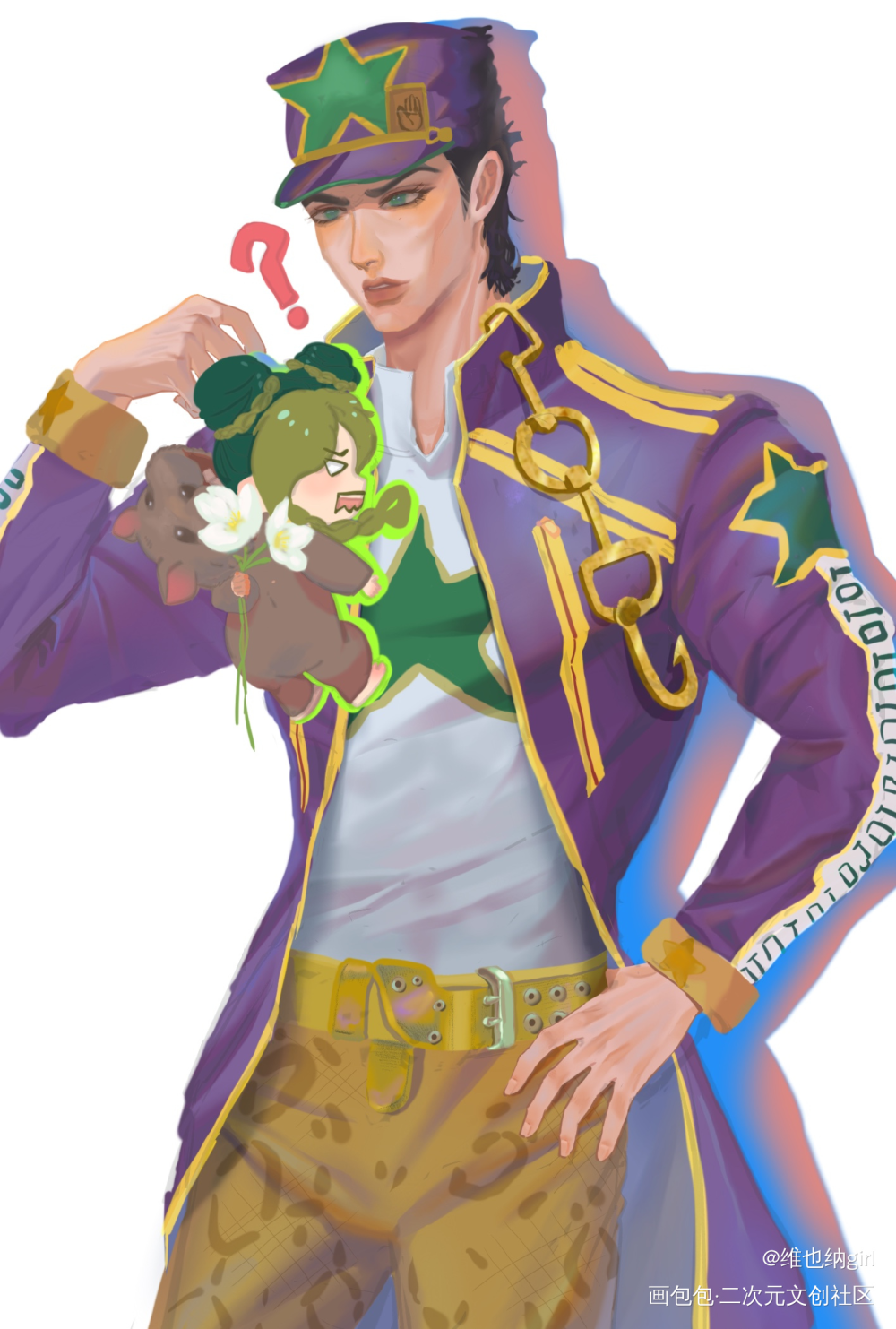 jo太郎和鼠鼠徐_JOJO的奇妙冒险绘画作品