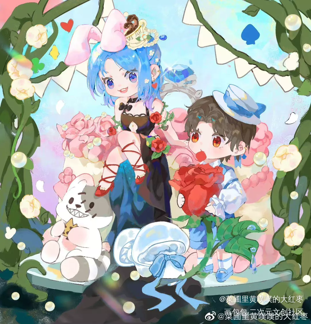 小灰鸽生日快乐呀！_188男团洛温Q版水千丞绘画作品