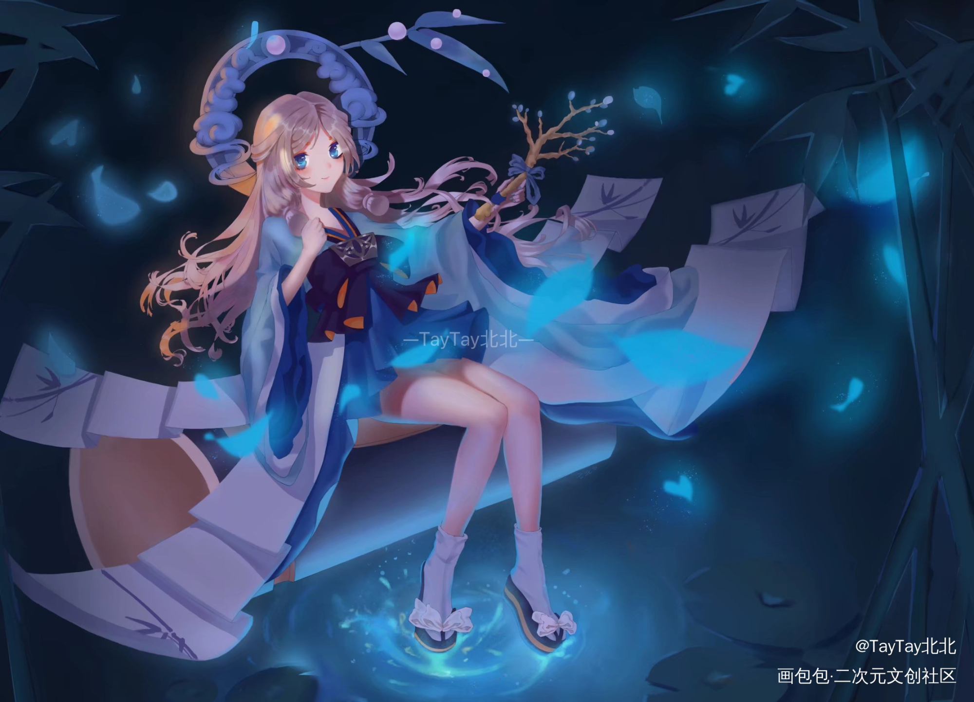 阴阳师辉夜姬同人海报图_阴阳师人设约稿壁纸绘画绘画作品