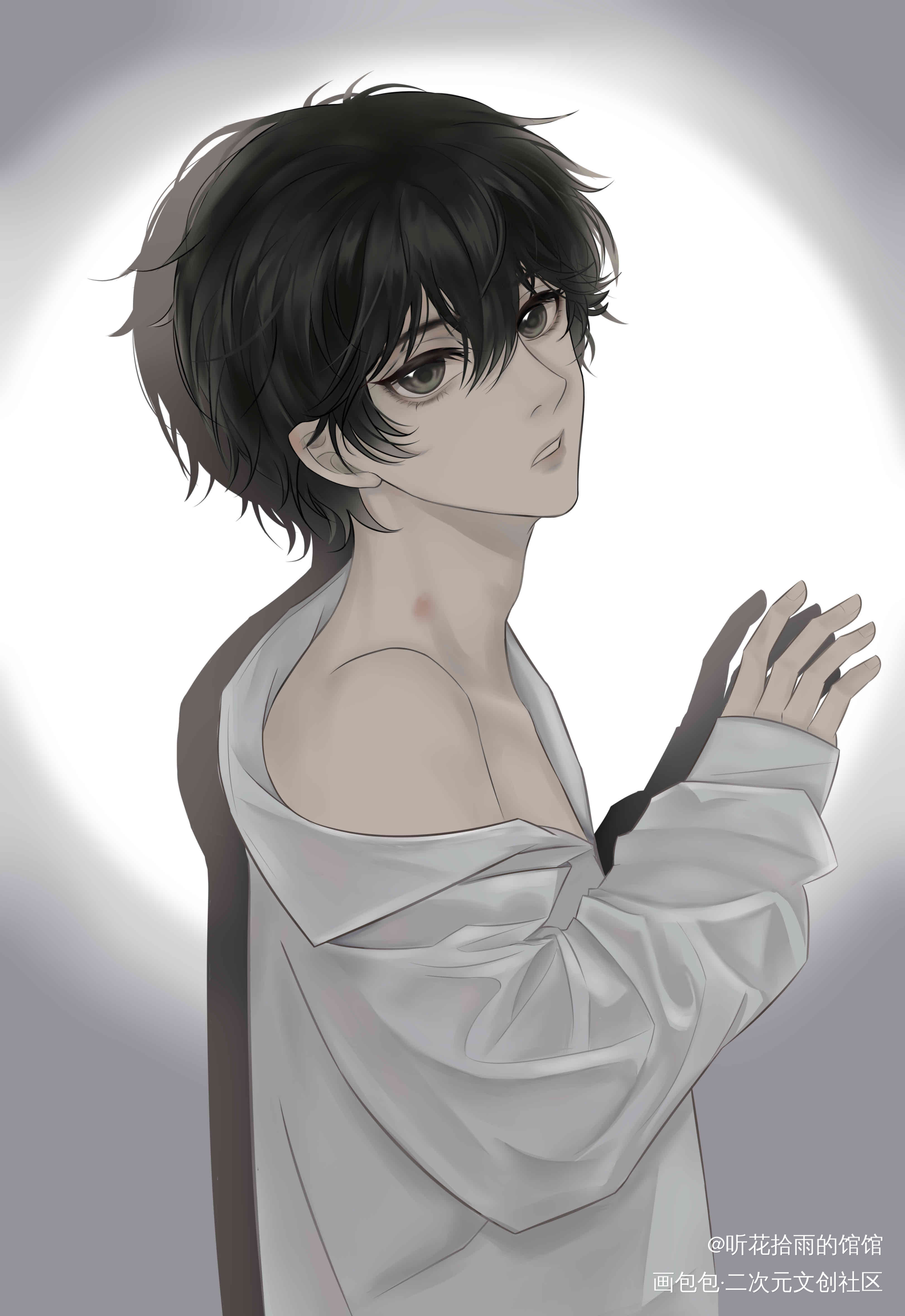 安折~_小蘑菇安折板绘涂绘画作品