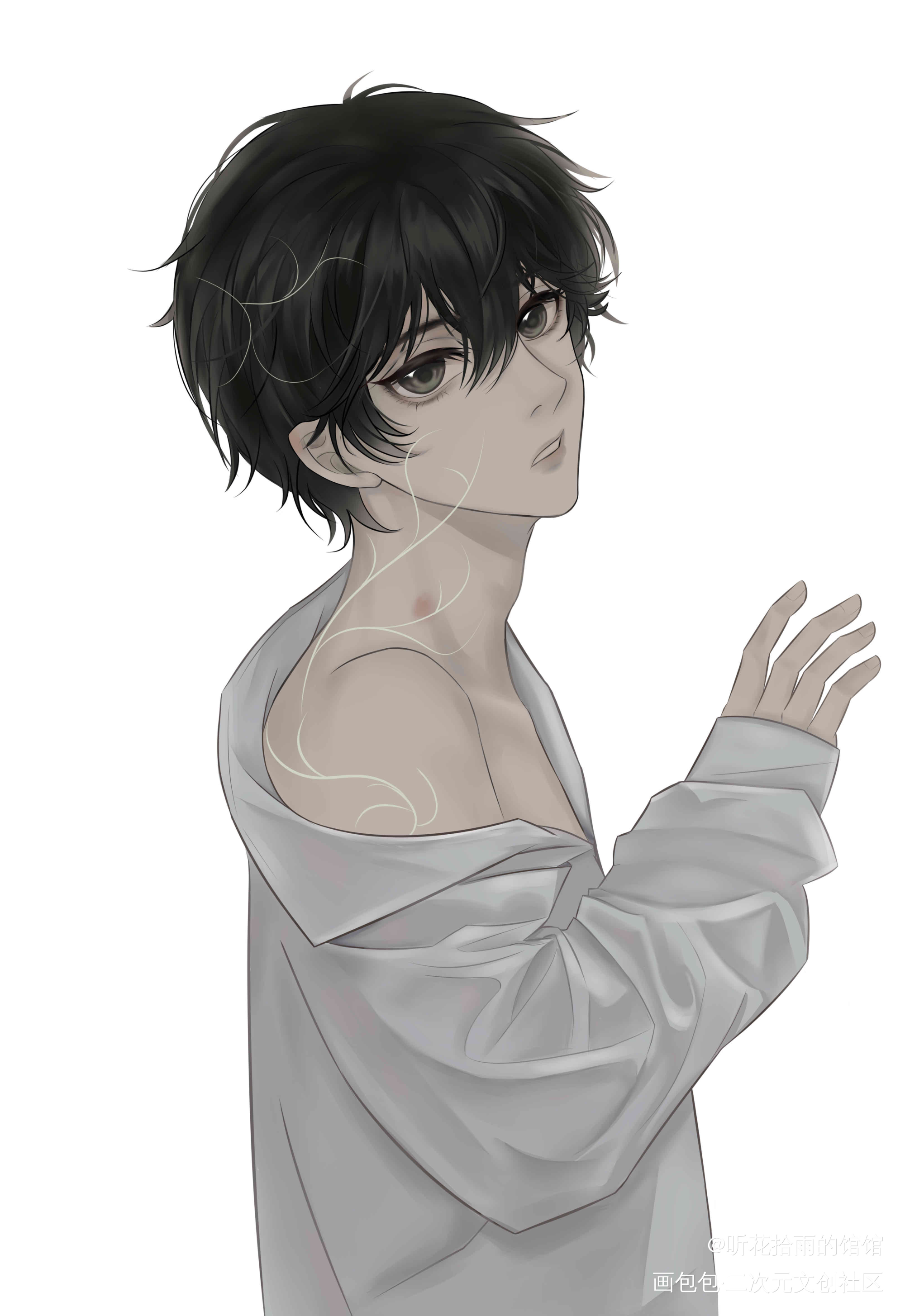 安折~_小蘑菇安折板绘涂绘画作品