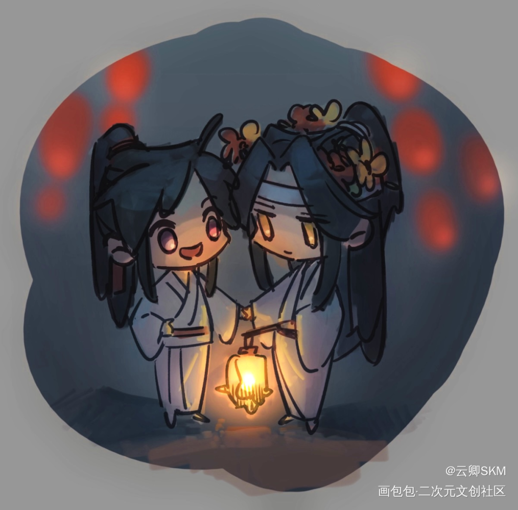逛街(gāi)_魔道祖师忘羡绘画作品