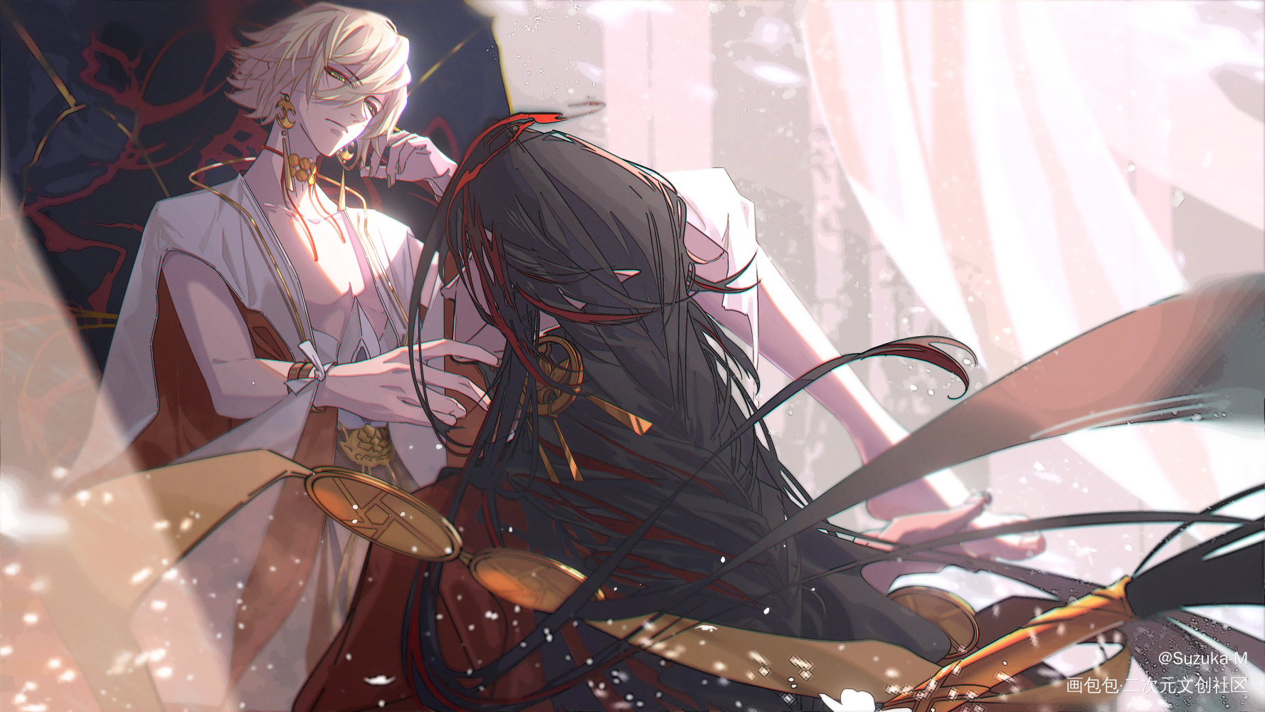 【阴阳师】阿修罗X帝释天_阴阳师阿修罗帝释天绘画作品