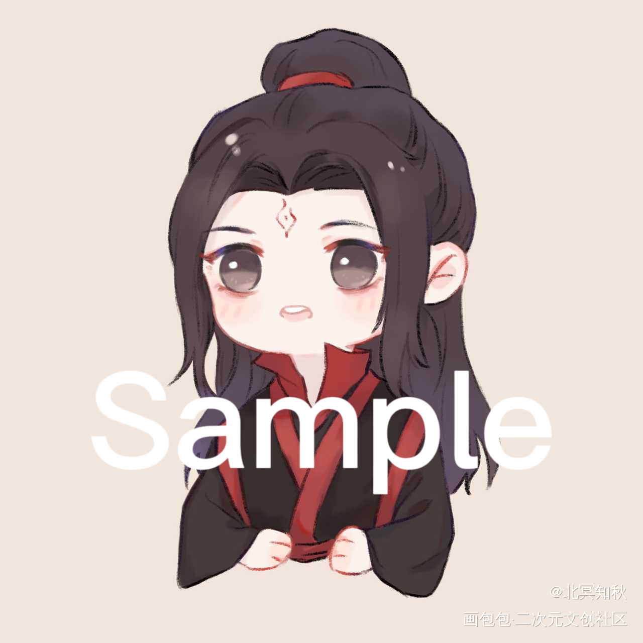 洛冰河_人渣反派自救系统洛冰河Q版绘画作品