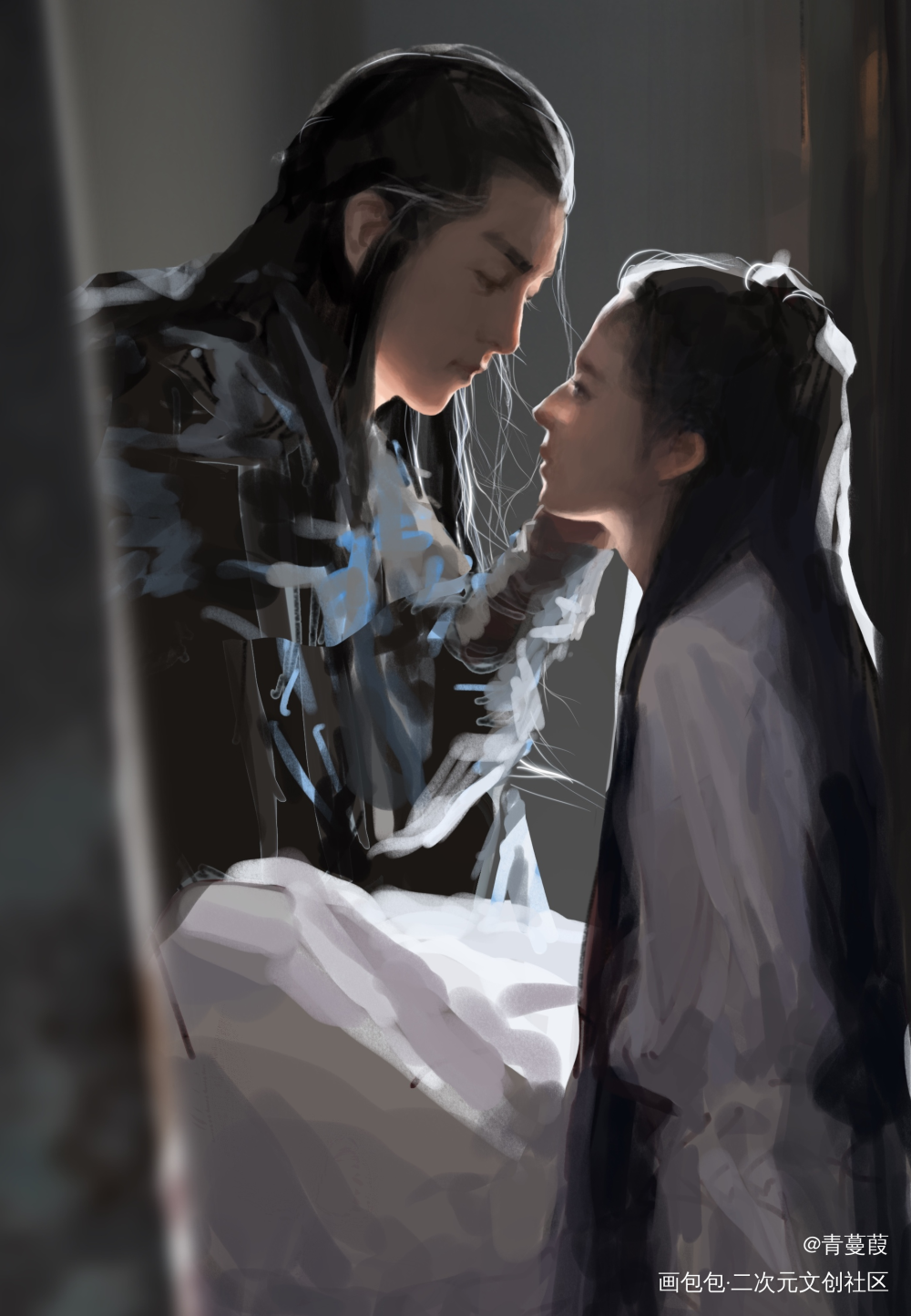 摸一个陈晓刘亦菲版神雕_神雕侠侣厚涂陈晓刘亦菲绘画作品