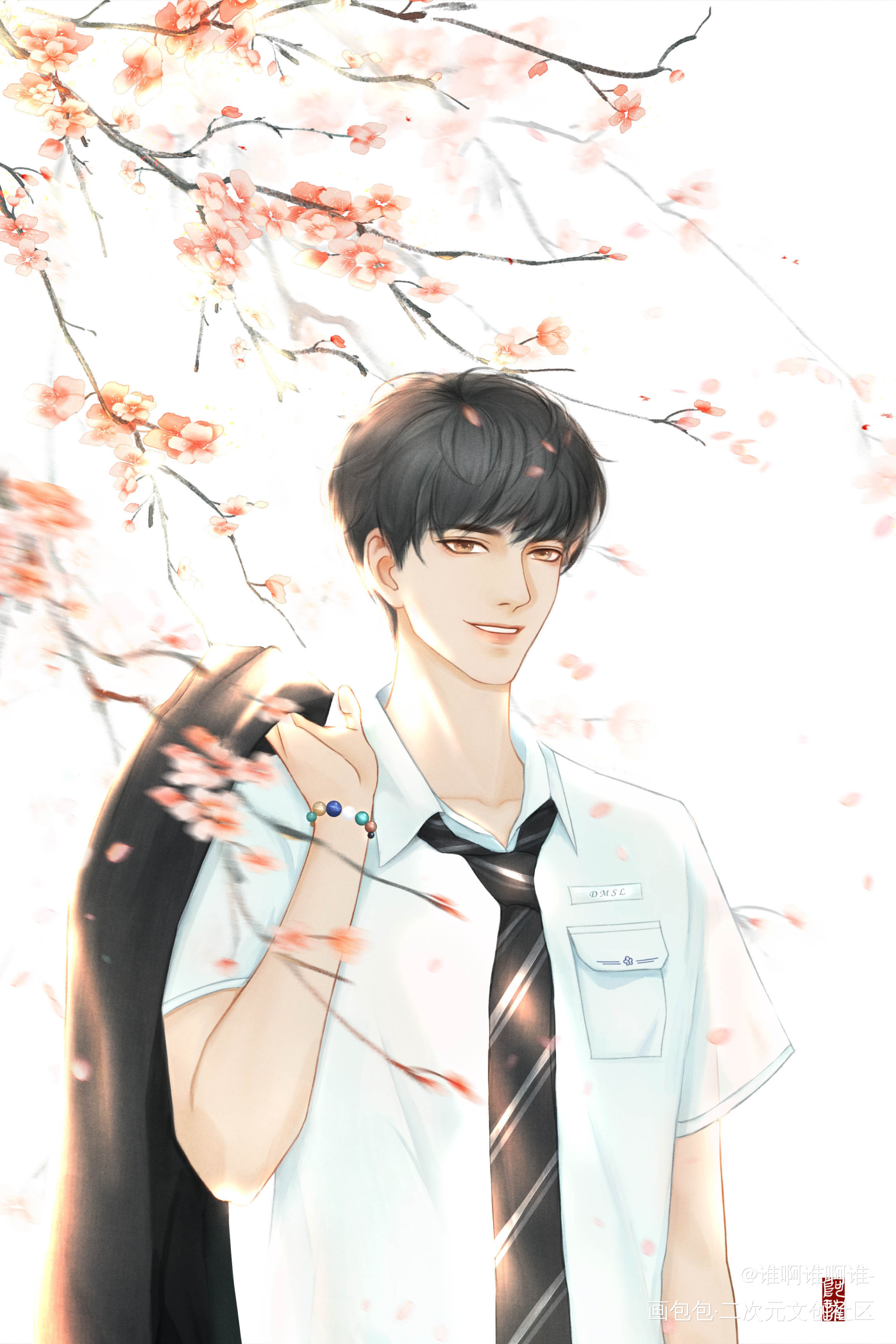 学生会会长•梅_摸鱼页倒霉死勒板绘绘画作品