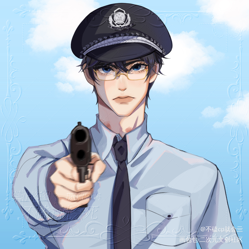 警花顾青裴_针锋对决188男团原顾顾青裴绘画作品