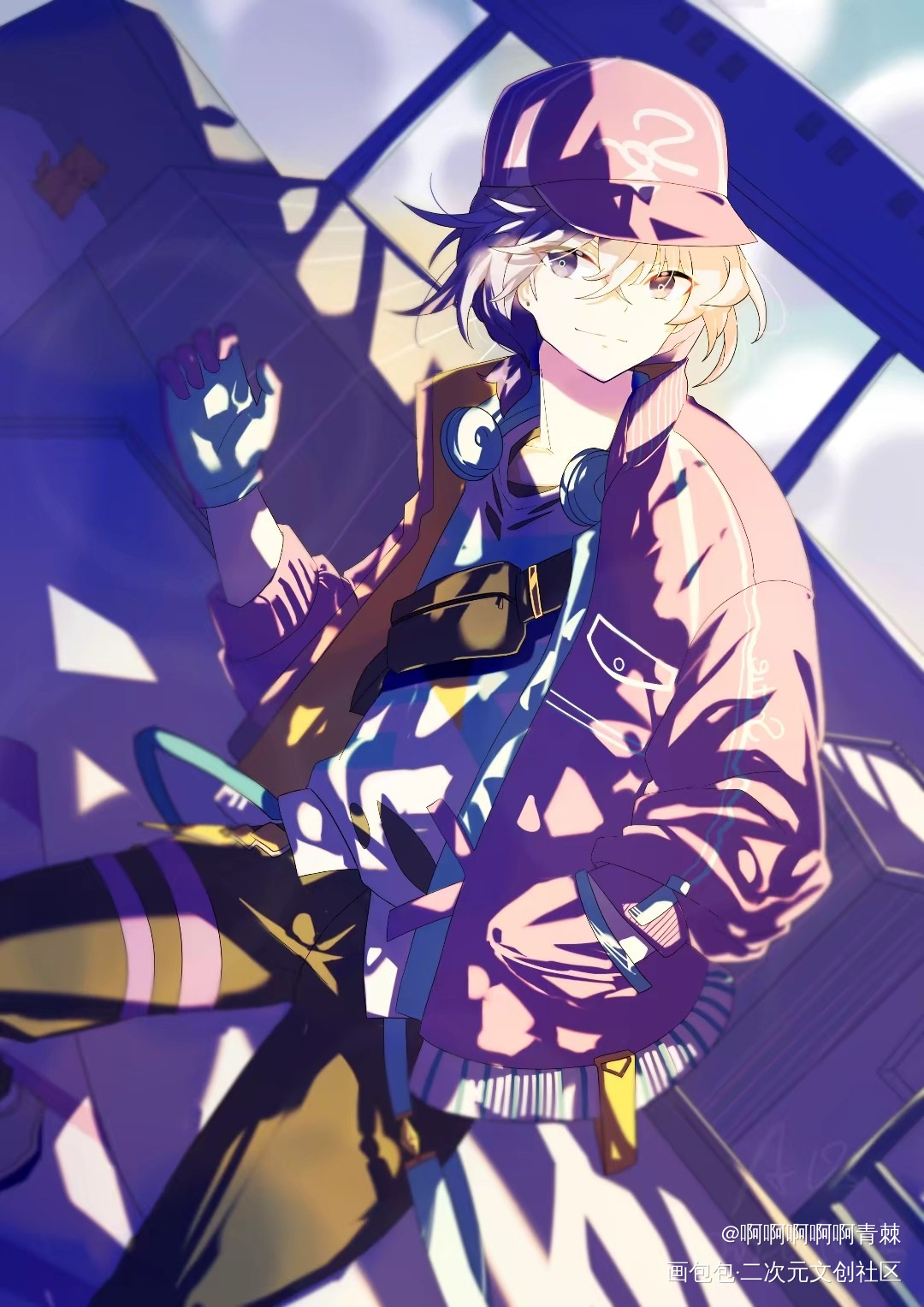 oc—滑板篇_个人设计插画创意原创角色插画二次元板绘绘画作品