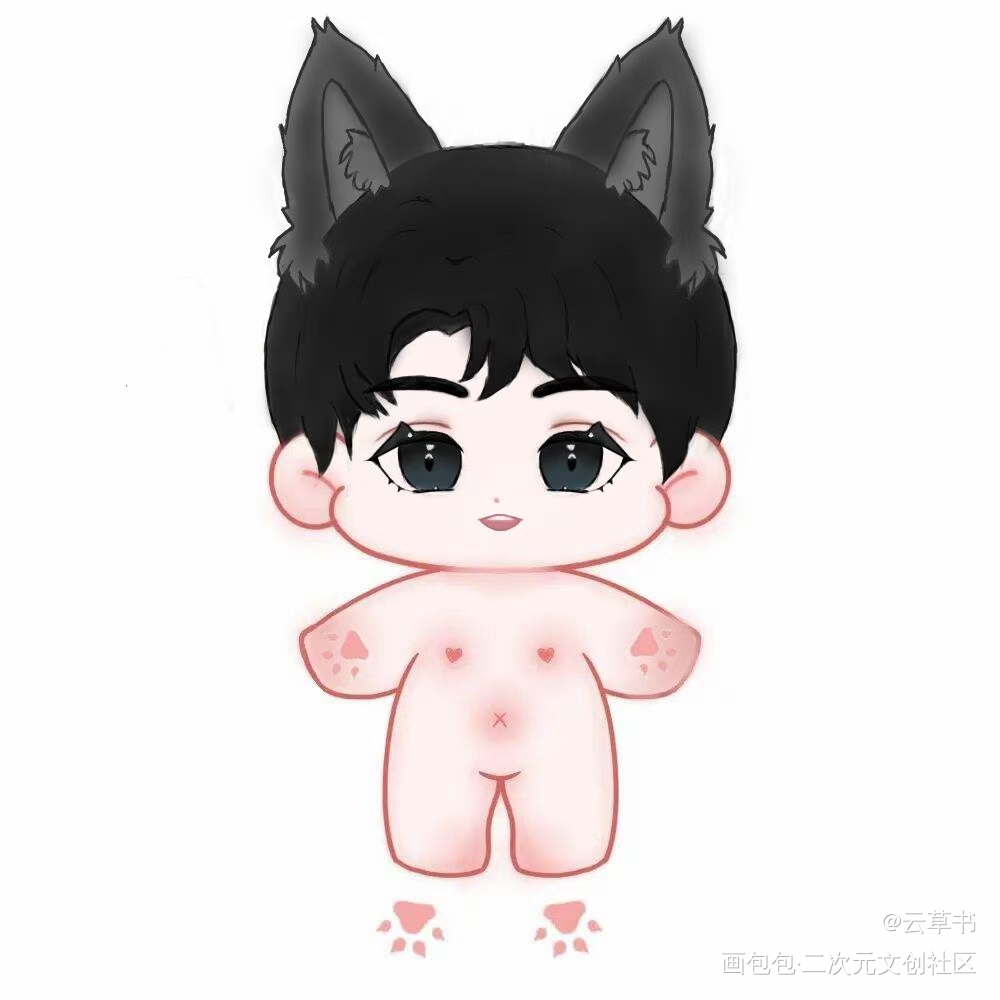 棉花娃娃造型_我只喜欢你的人设板绘涂绘画作品