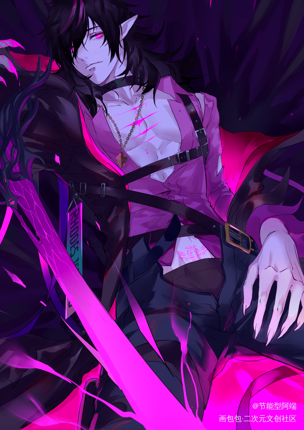 月见夜_明日方舟月见夜绘画作品