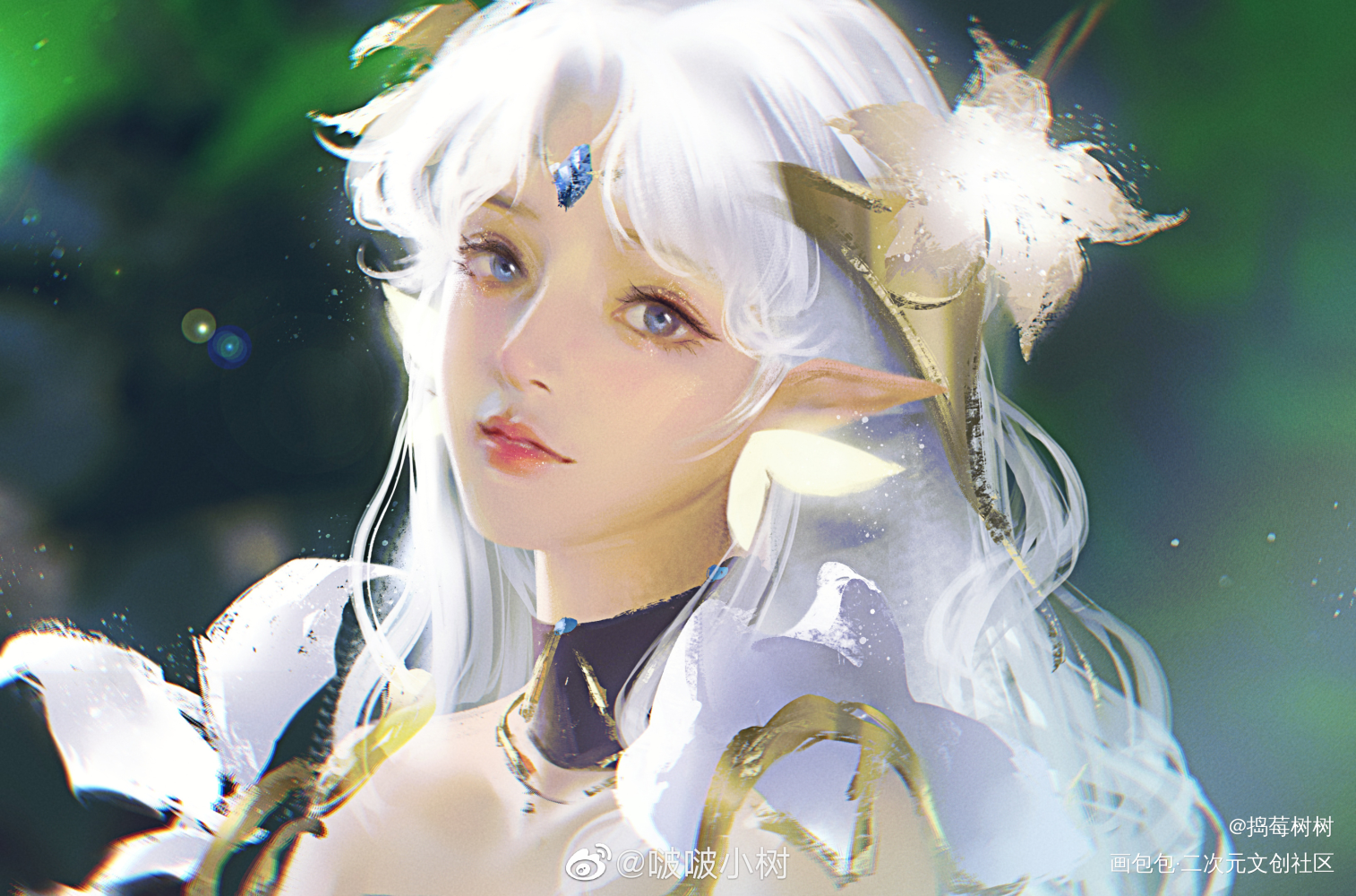 仲夏夜的精灵_王者荣耀貂蝉厚涂绘画作品
