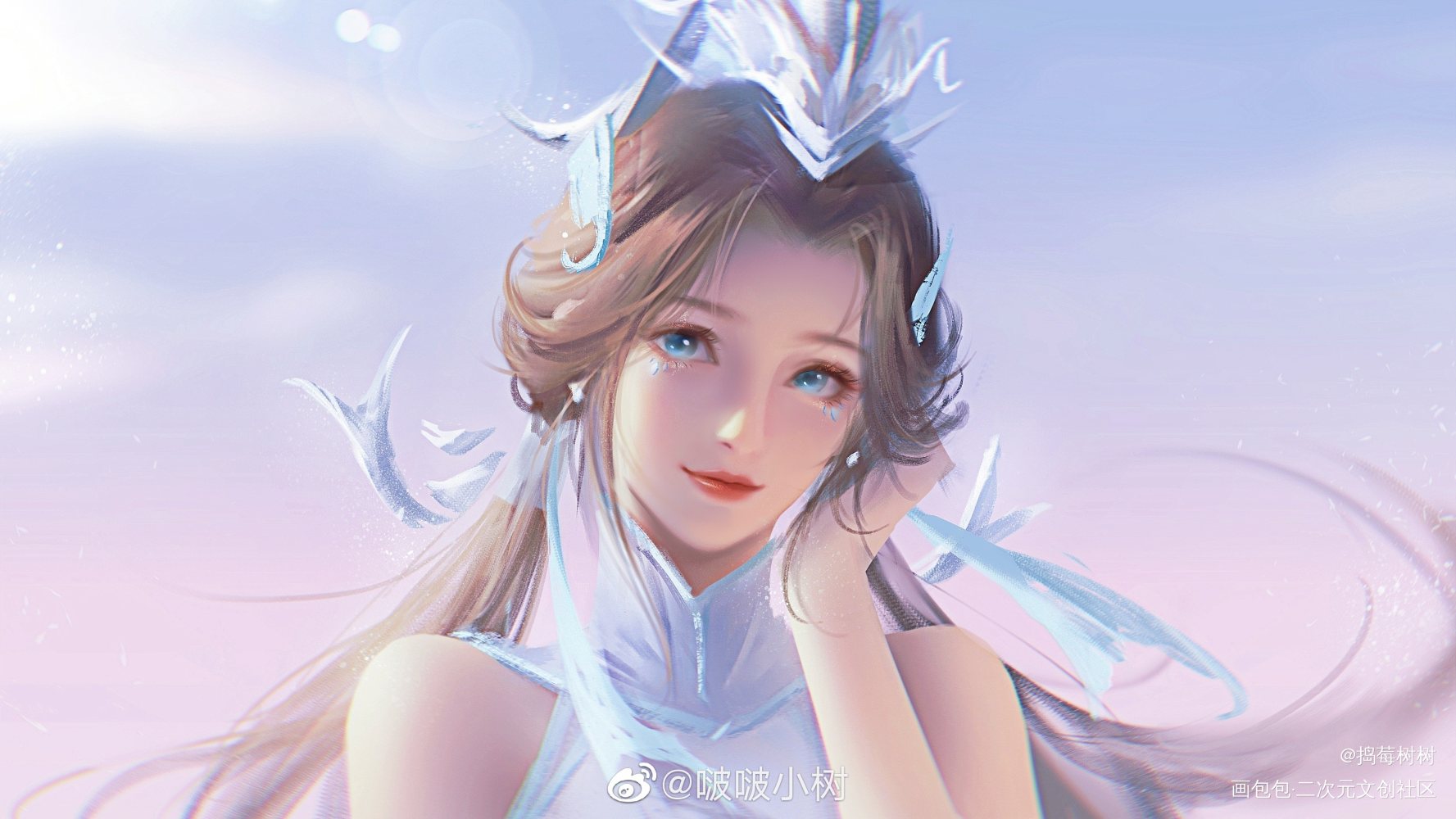 神女大乔_王者荣耀大乔厚涂绘画作品