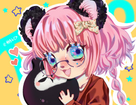 个人oc熊猫妹妹_绘画作品