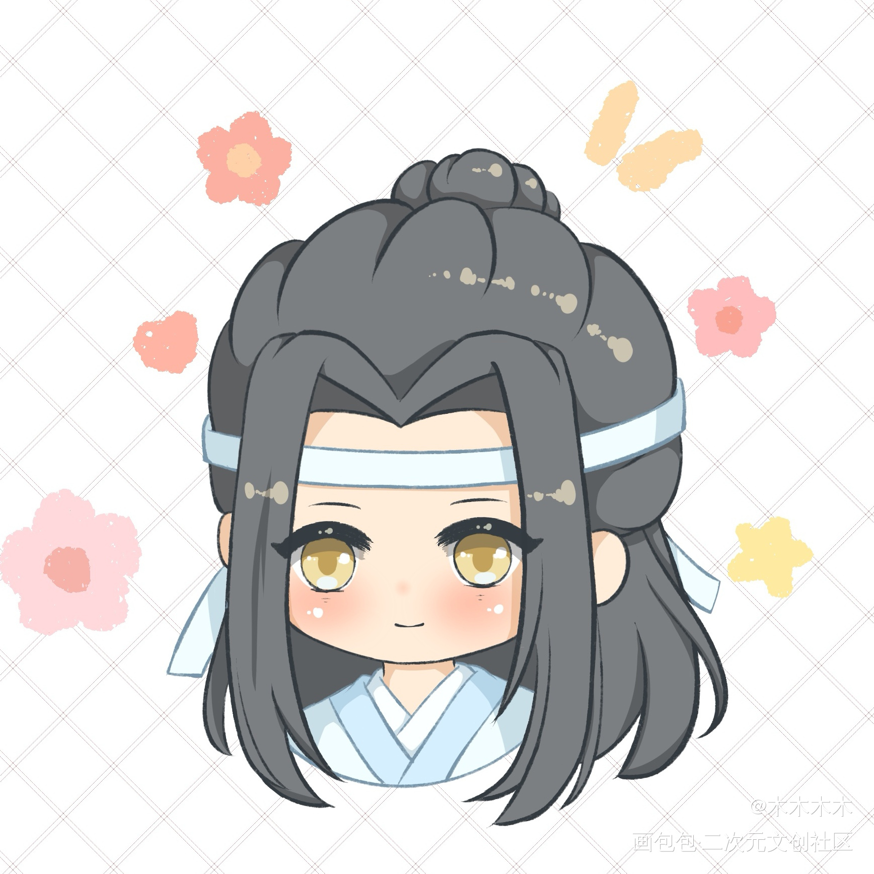 忘羡_魔道祖师忘羡Q版墨香铜臭绘画作品
