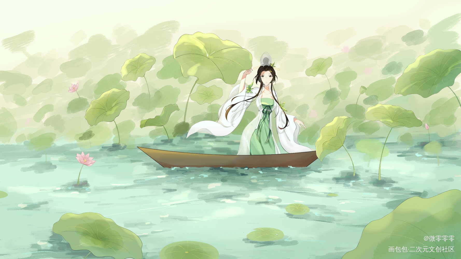 误入藕花深处_忘川风华录李清照绘画作品