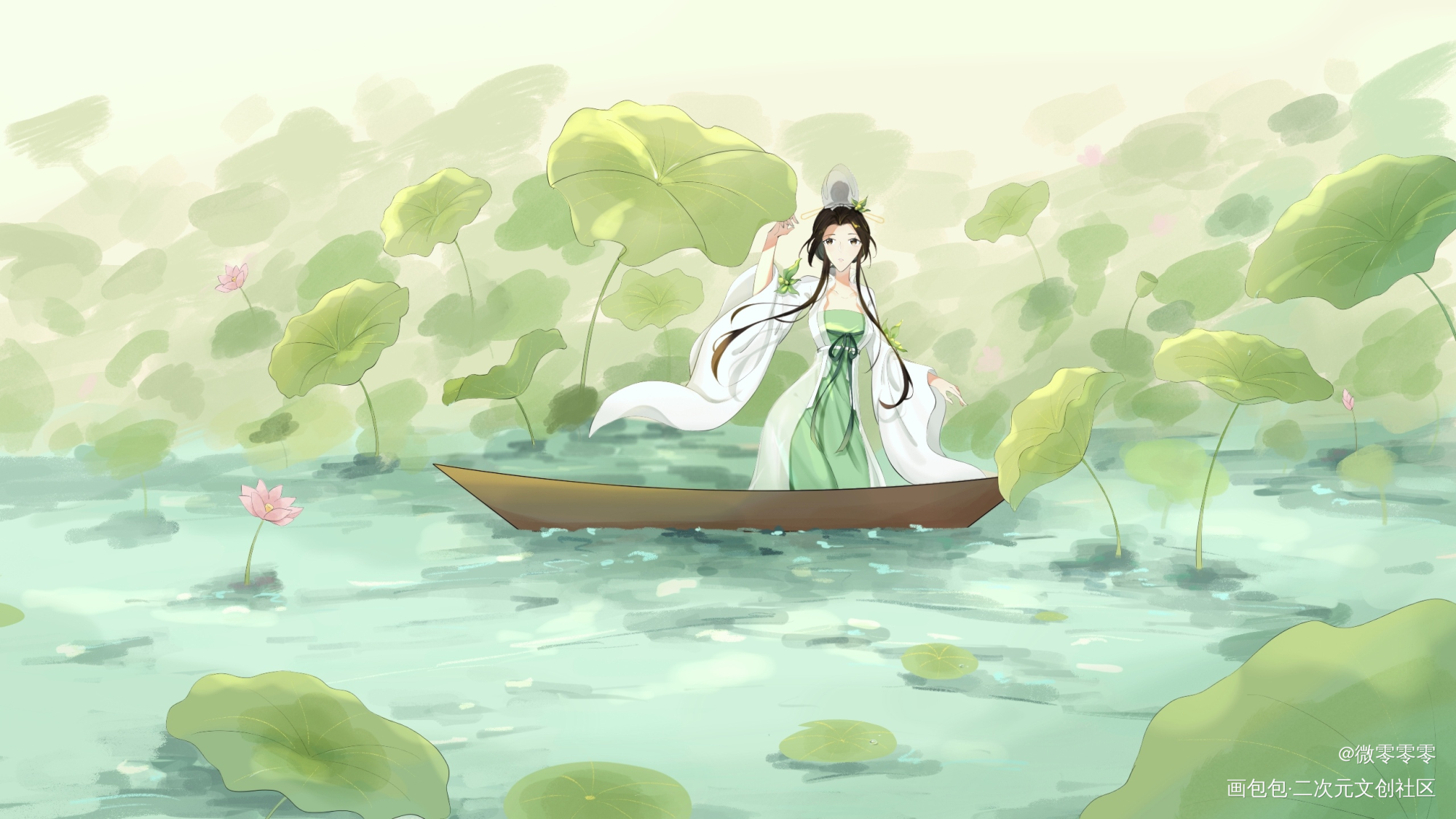 误入藕花深处_忘川风华录李清照绘画作品