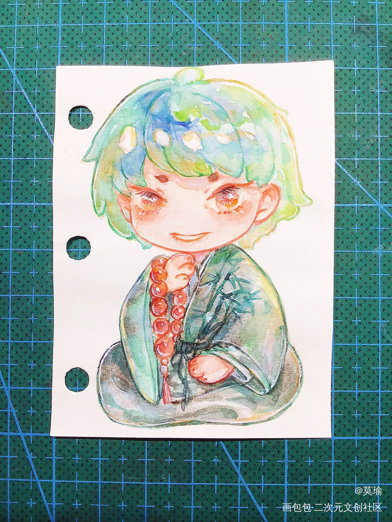修勾和尚_手绘水彩手绘古风人物古风水彩头像约稿绘画原创oc绘画作品