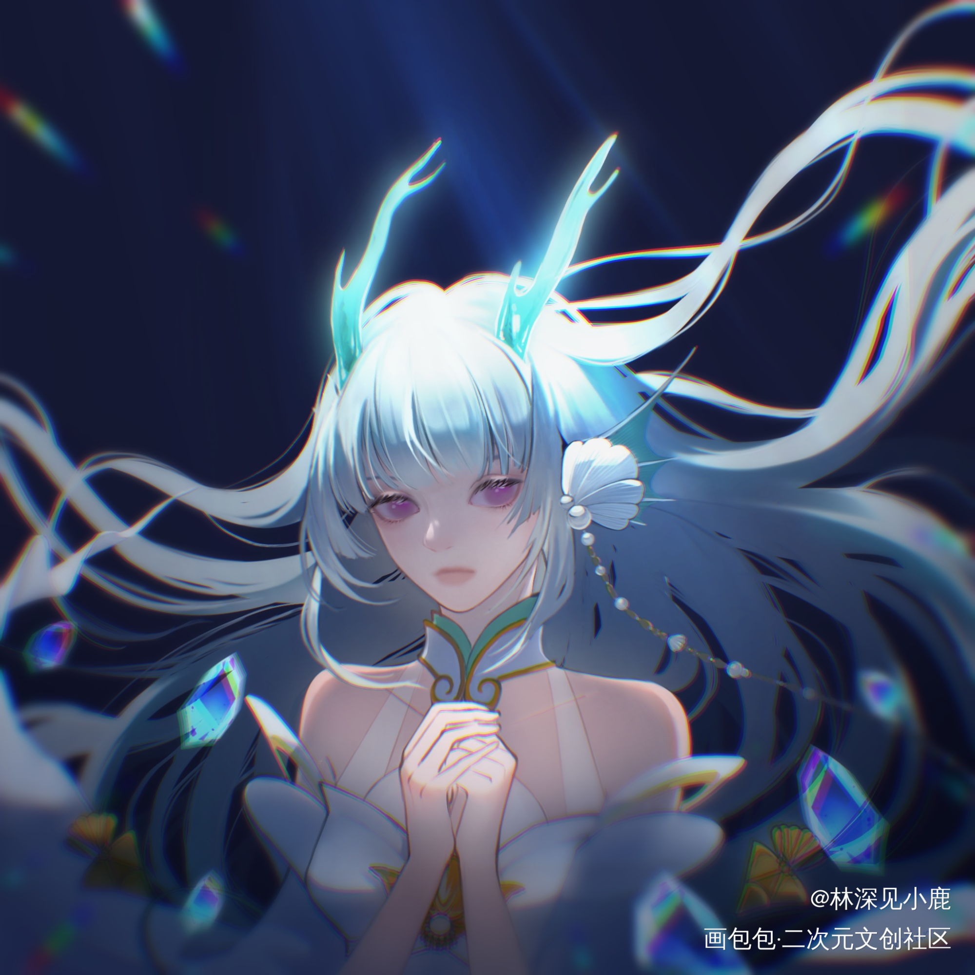 清和海风融融月色_王者荣耀头像王者荣耀西施绘画作品