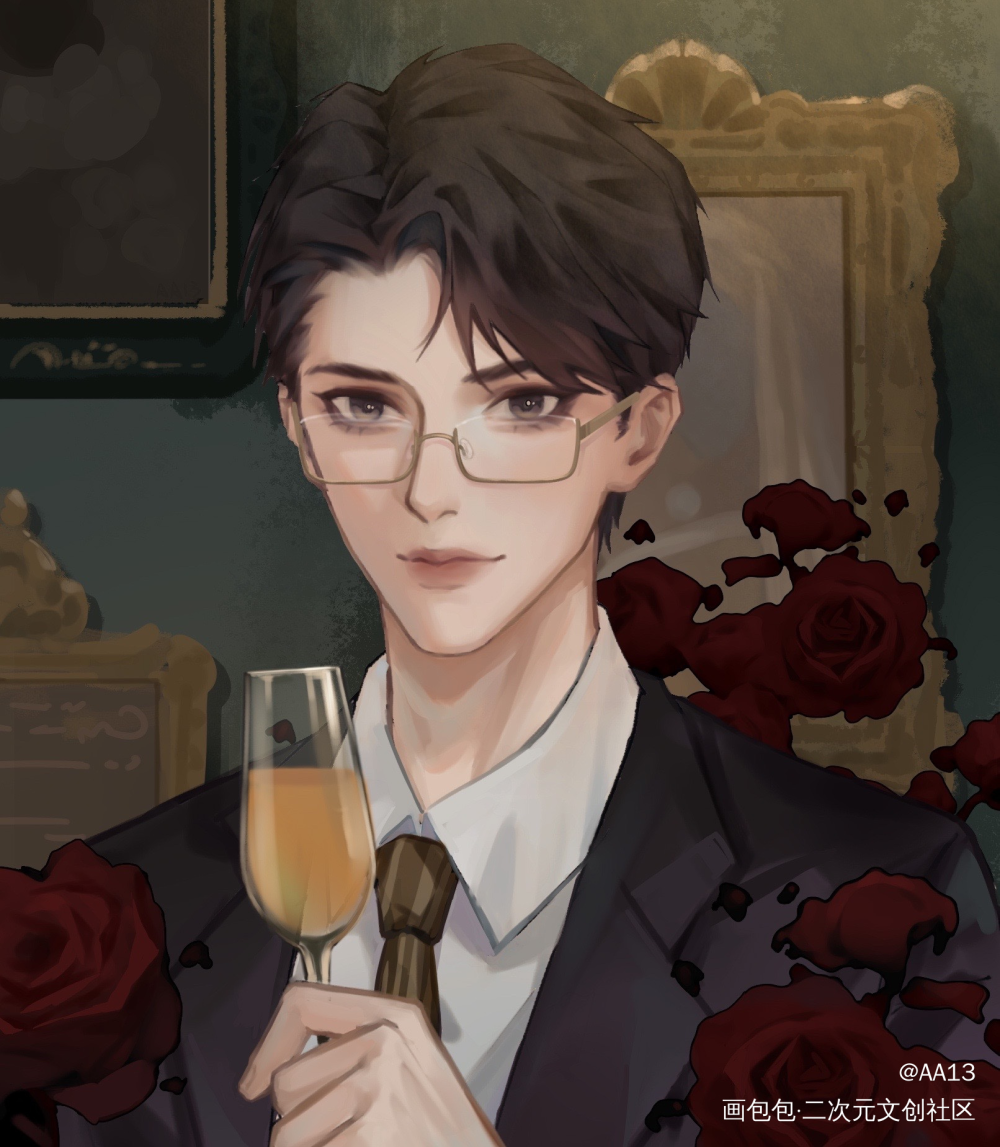 顾总~_针锋对决188男团原顾绘画作品