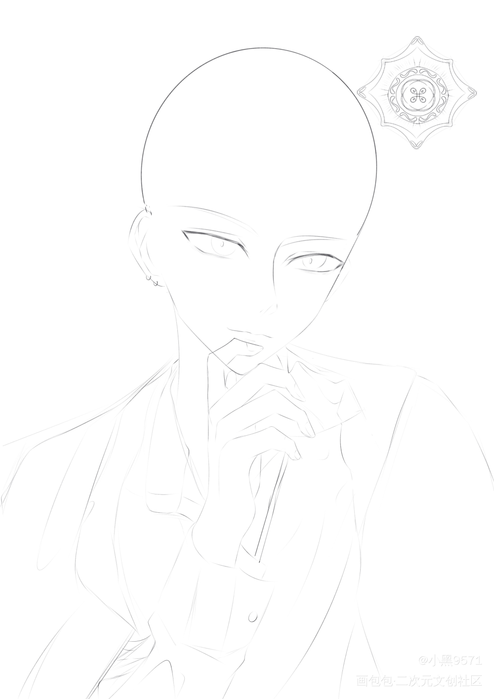 卤蛋儿_线稿绘画作品