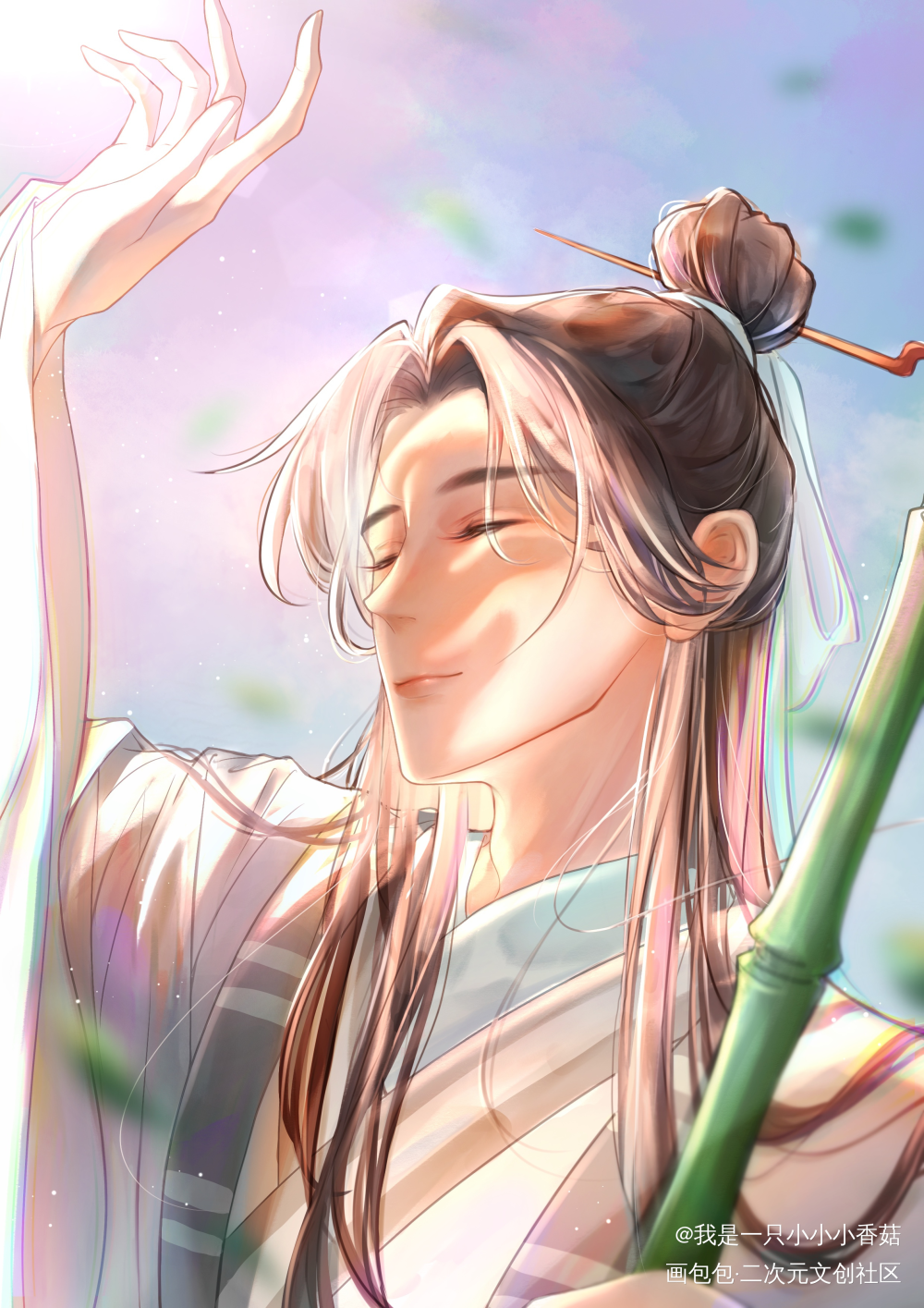 他忽然意识到_千秋沈峤绘画作品