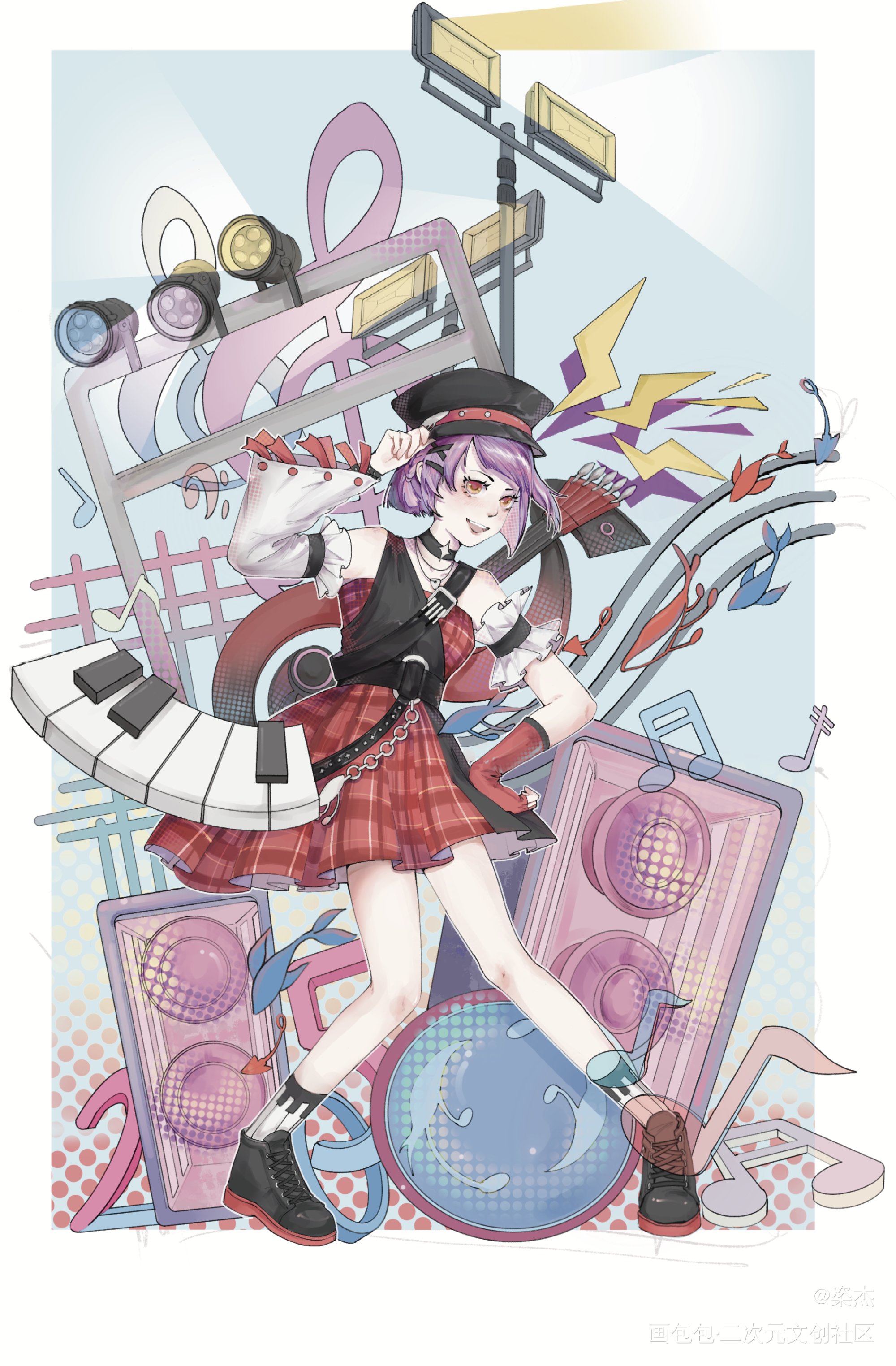 小乔音你心动💗_王者荣耀小乔立绘插画同人王者荣耀小乔绘画作品
