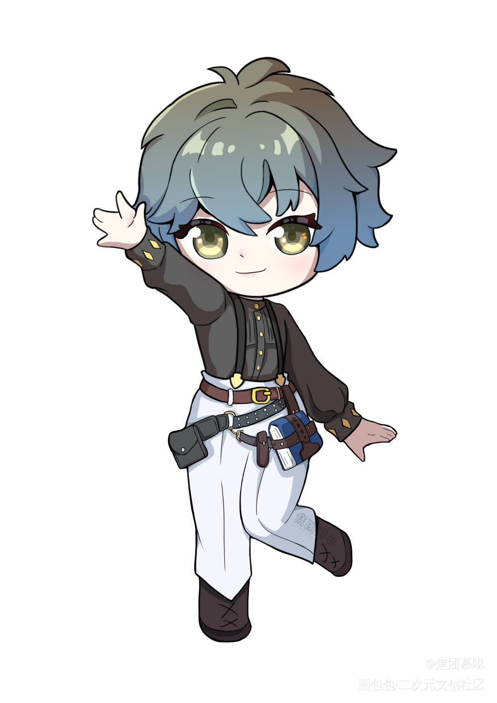 ike my wife❤️_Q版Ike Evelandluxiemikeeveland指绘摸鱼绘画绘画作品