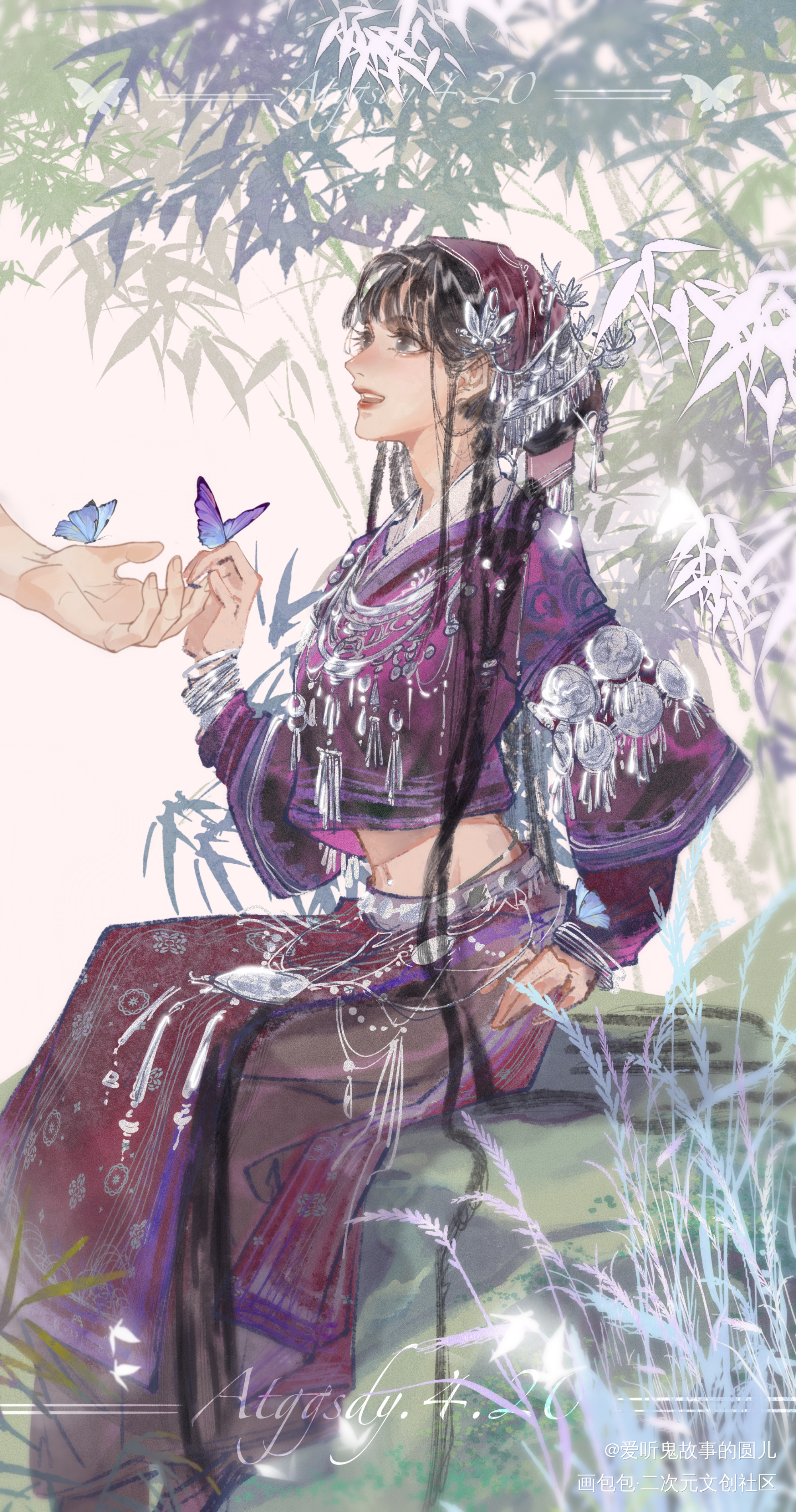 遇蝶_盗墓笔记胖云绘画作品