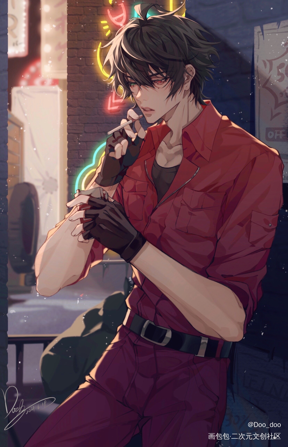 🍓①_催眠麦克风山田一郎板绘涂绘画作品