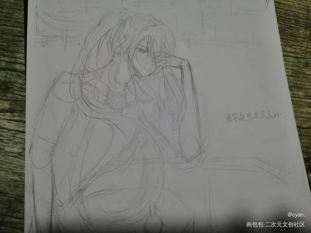 三个不算帅的帅哥oc_铅笔黑白简笔摸鱼页画渣绘画绘画作品