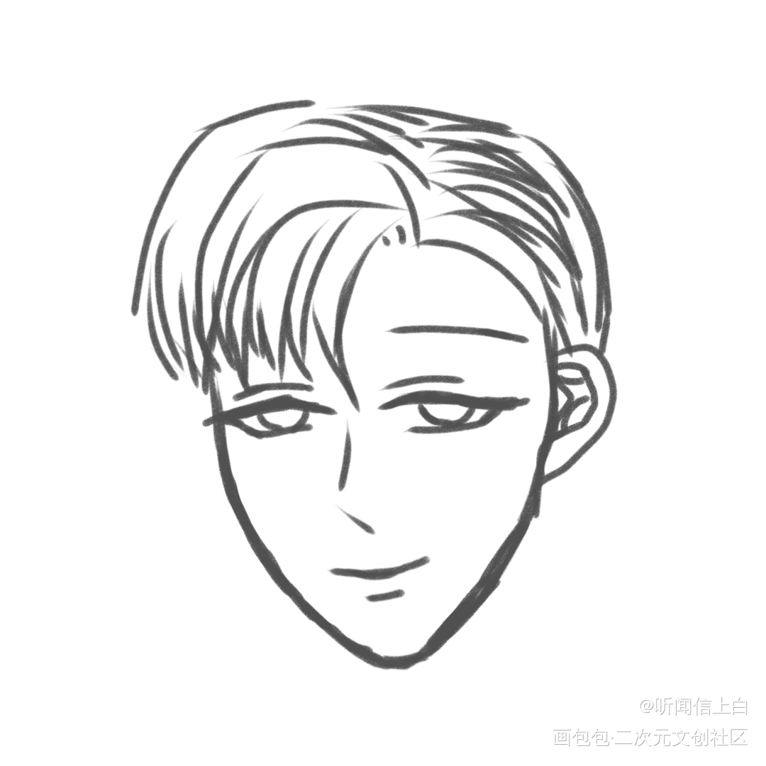 简笔画_你却爱着一个傻逼指绘绘画作品