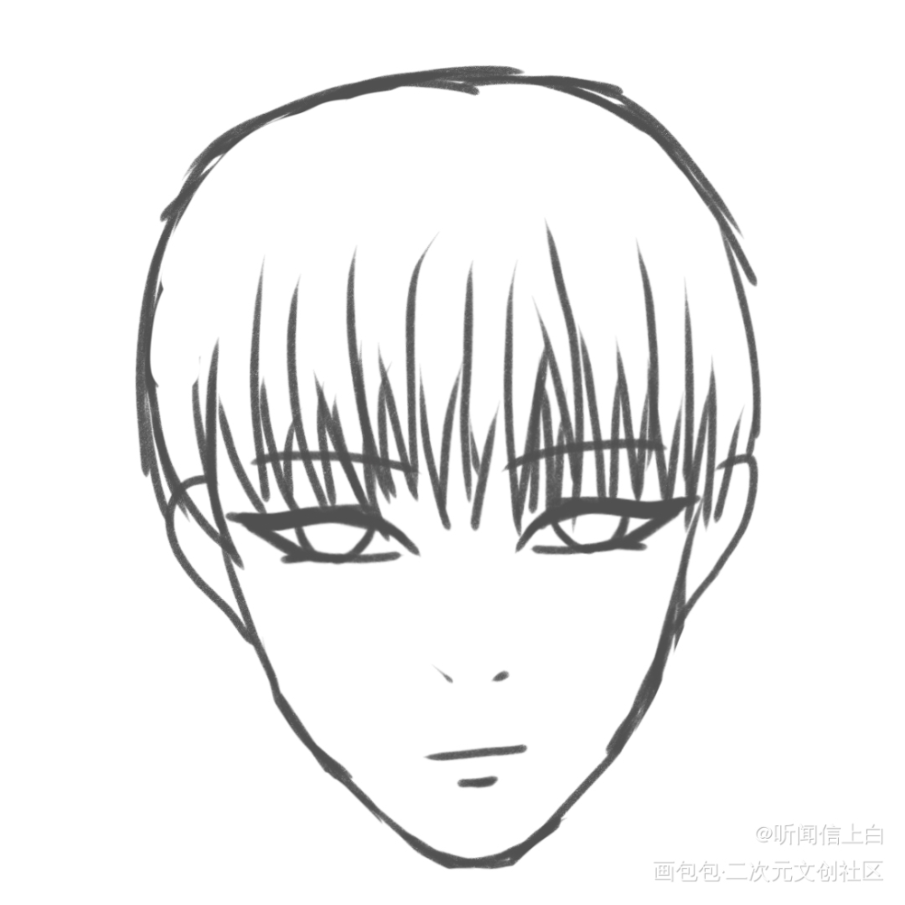 简笔画_你却爱着一个傻逼指绘绘画作品