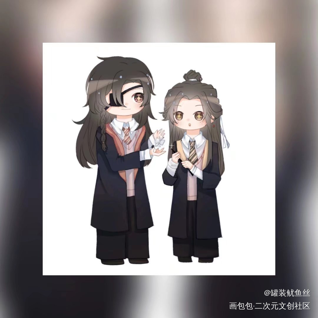 花怜_天官赐福花怜Q版板绘绘画作品