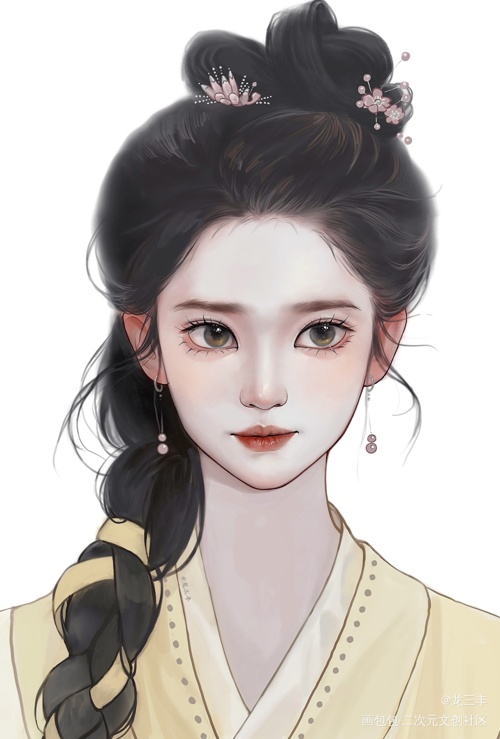 美目盼兮_古风同人刘亦菲梦华录摸鱼绘画作品