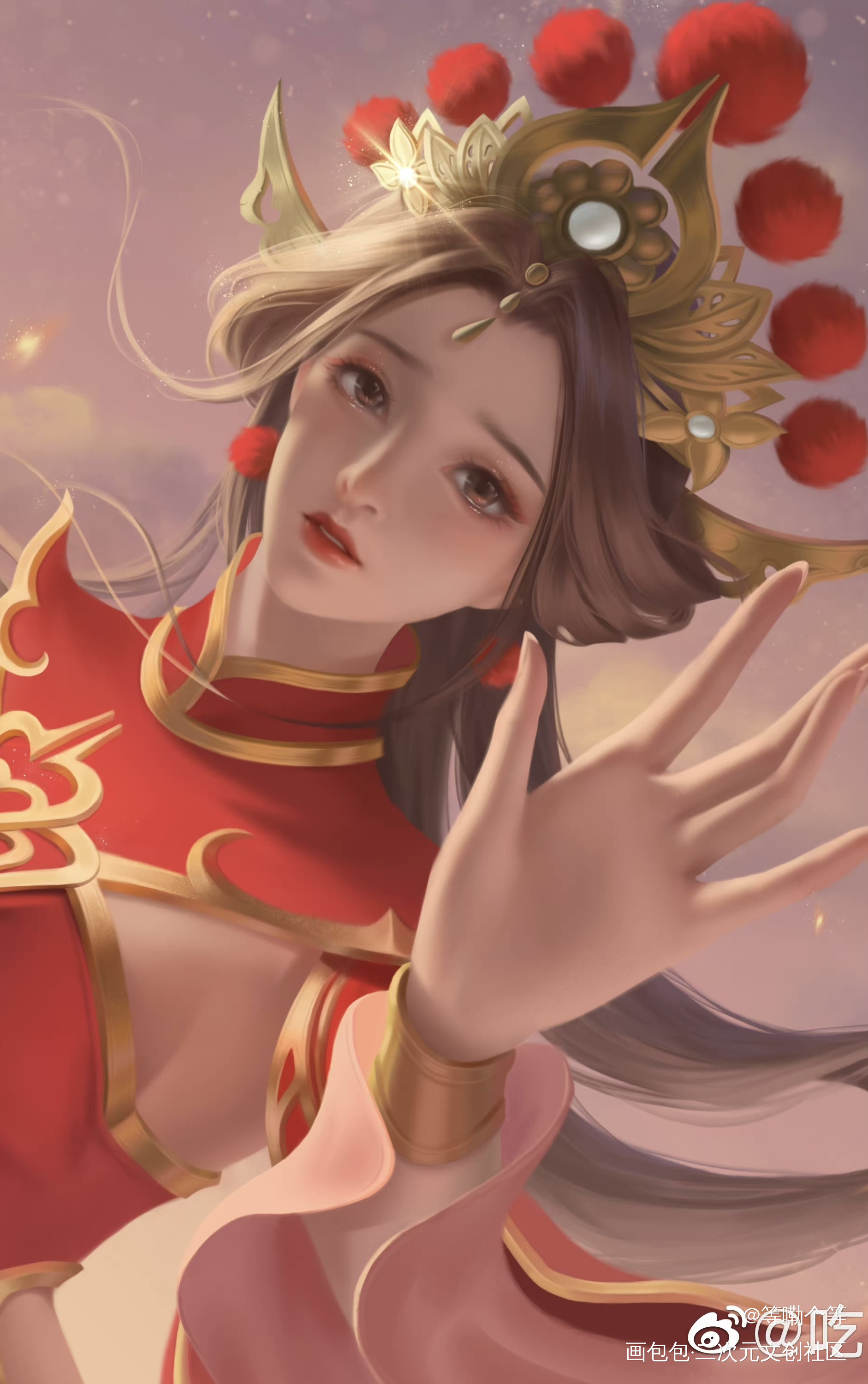一张露娜呀～_王者荣耀露娜厚涂头像约稿绘画作品