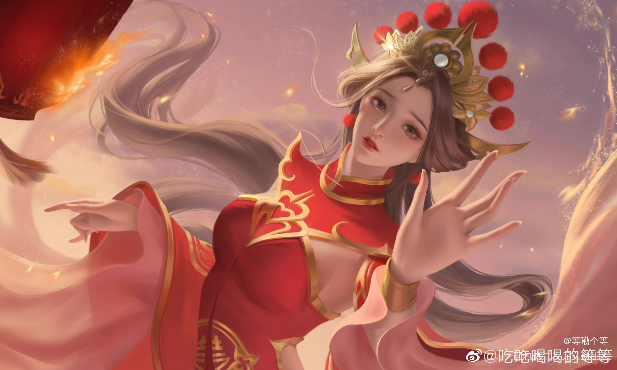 一张露娜呀～_王者荣耀露娜厚涂头像约稿绘画作品